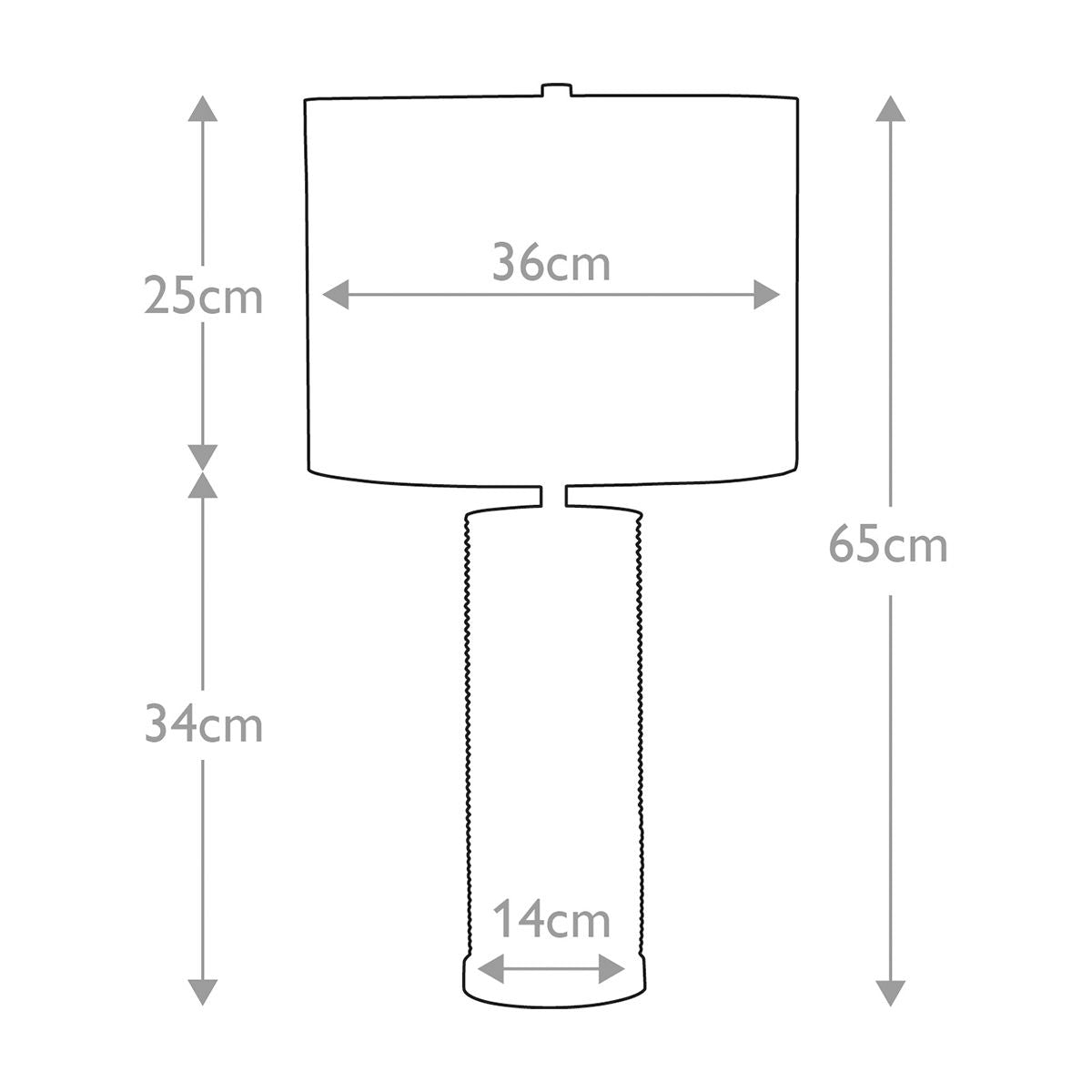 Elstead Ripple 1 Light Table Lamp - White with Black Shade