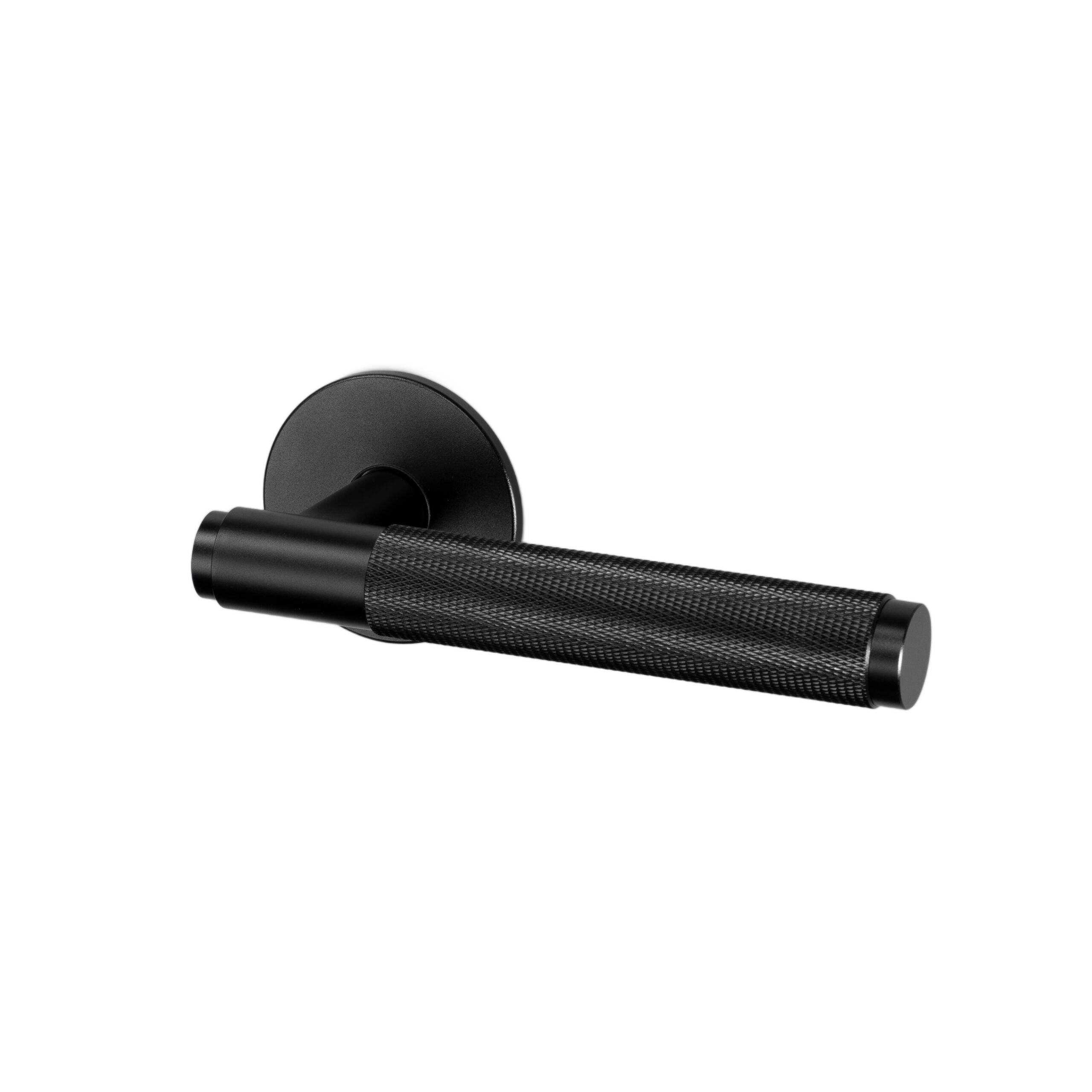 Buster + Punch Door Handle - Fixed - Single-Sided - Cross Knurl