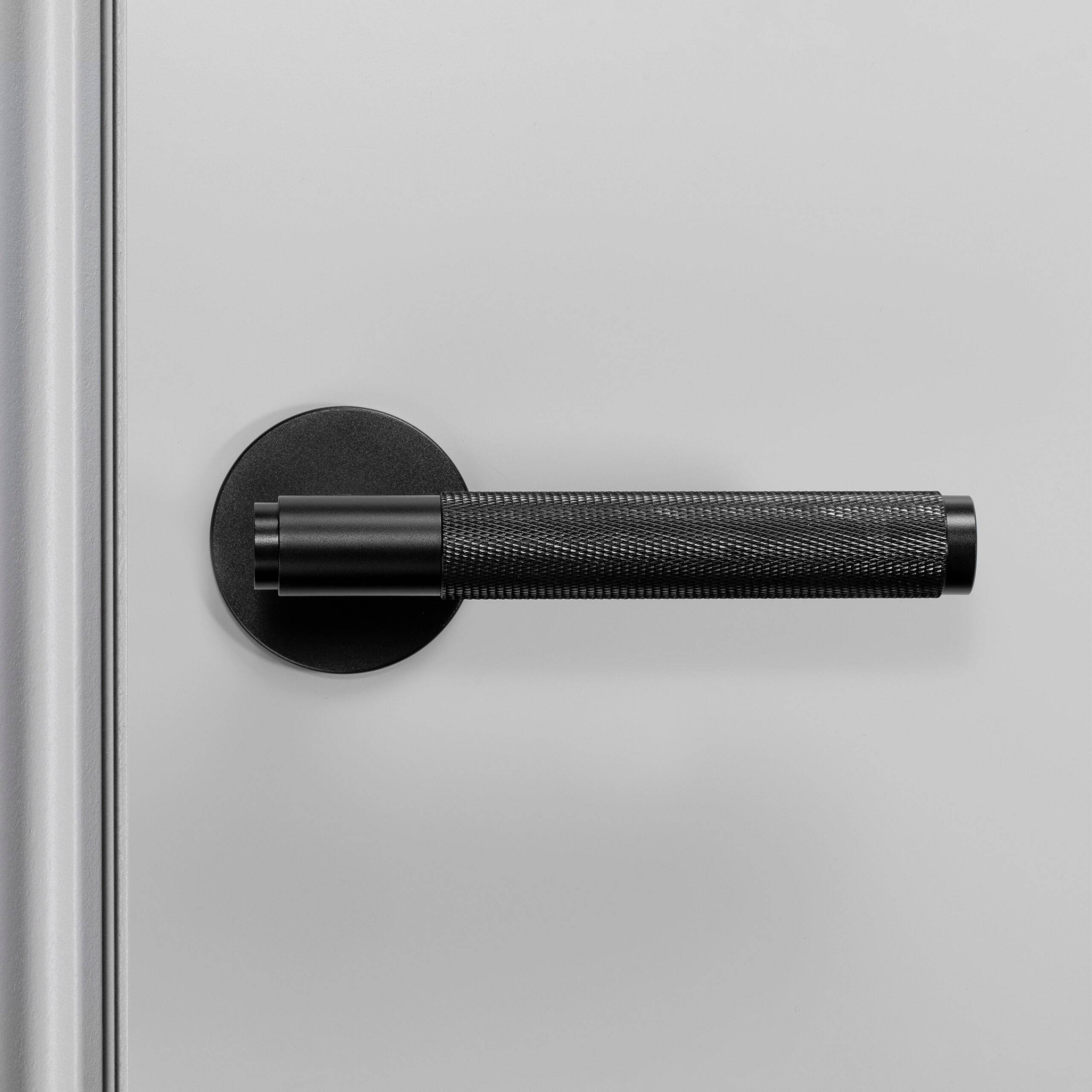 Buster + Punch Door Handle - Fixed - Single-Sided - Cross Knurl