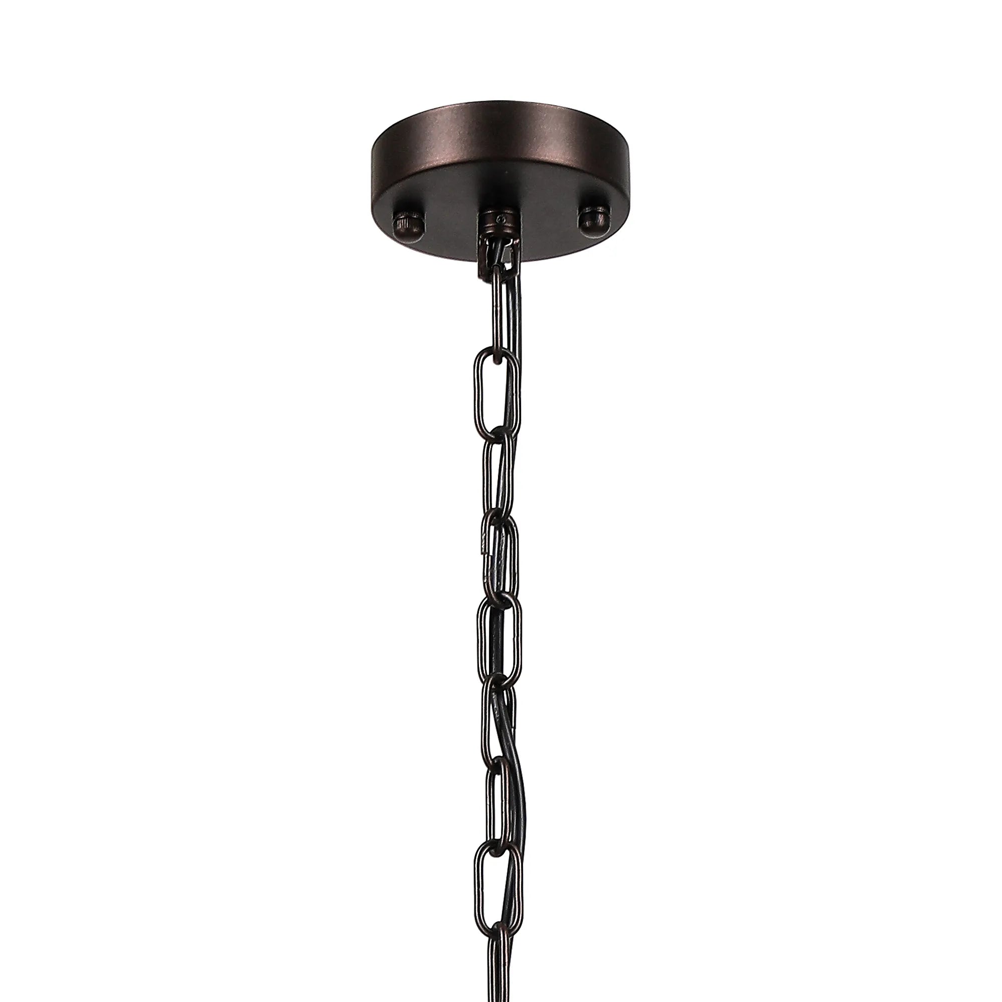 Robin 30cm Pendant & Semi Ceiling 4 Light - Brown Oxide & Smoke Glass Rods