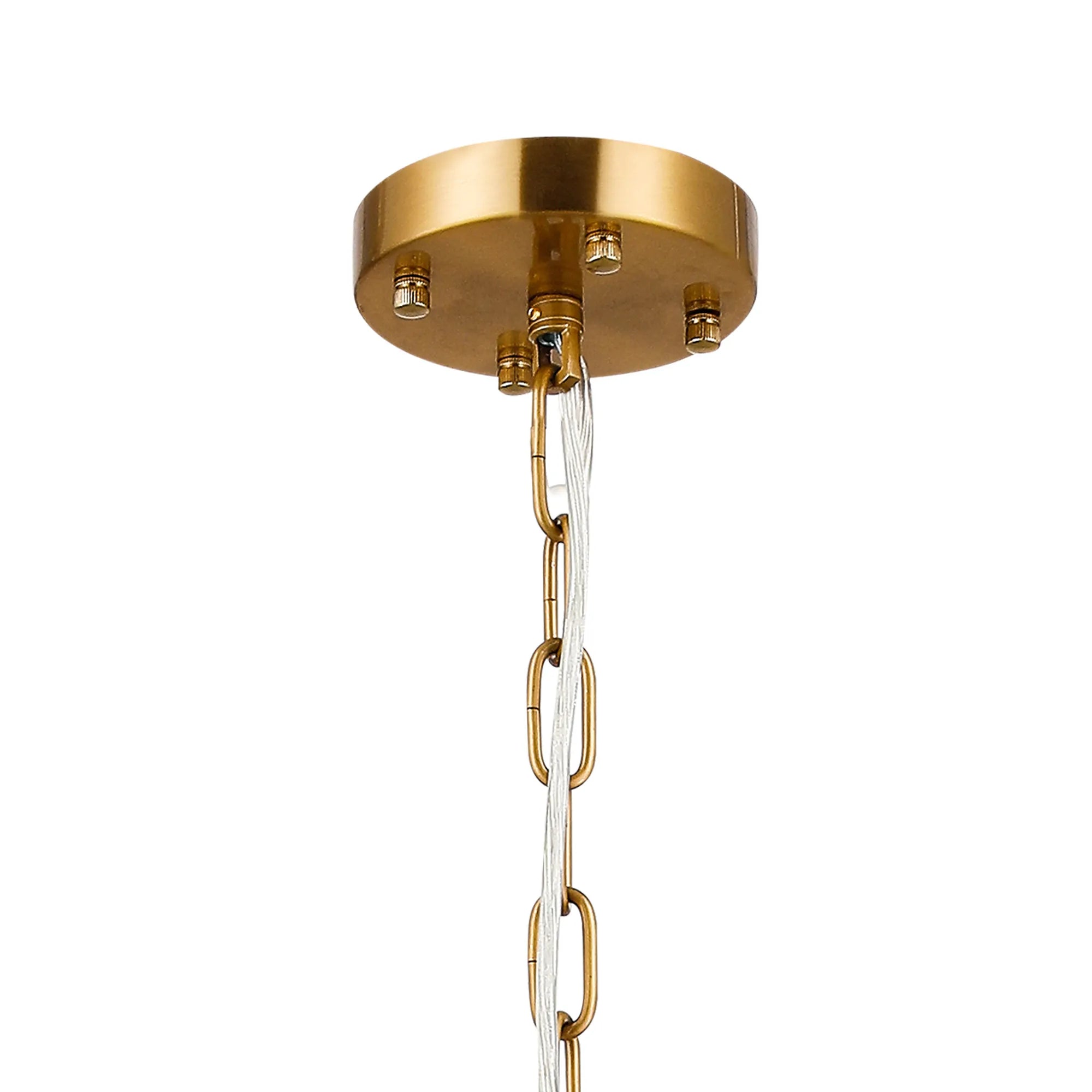 Robin 60cm Pendant/Semi-Flush Ceiling 10 Light - Brass & Smoke Glass Rods