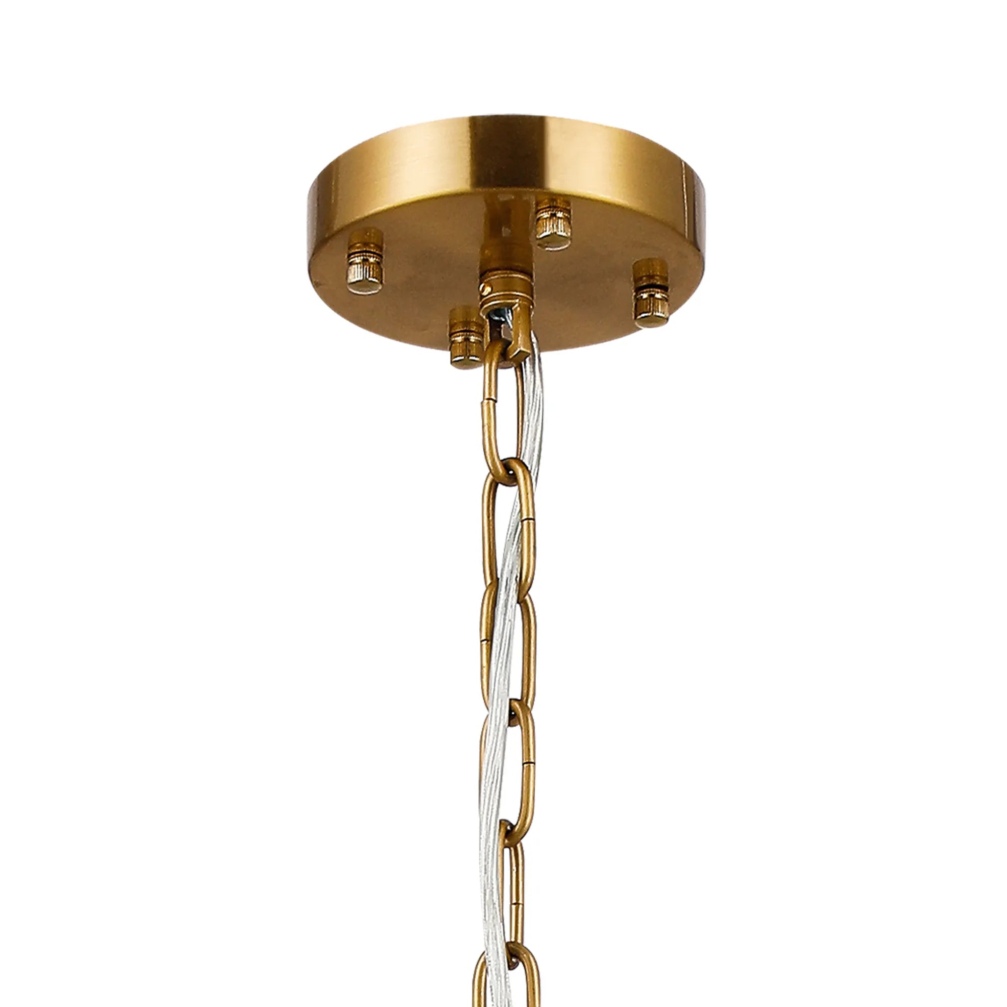Robin 77cm Pendant & Semi Ceiling 15 Light - Brass & Smoke Glass Rods