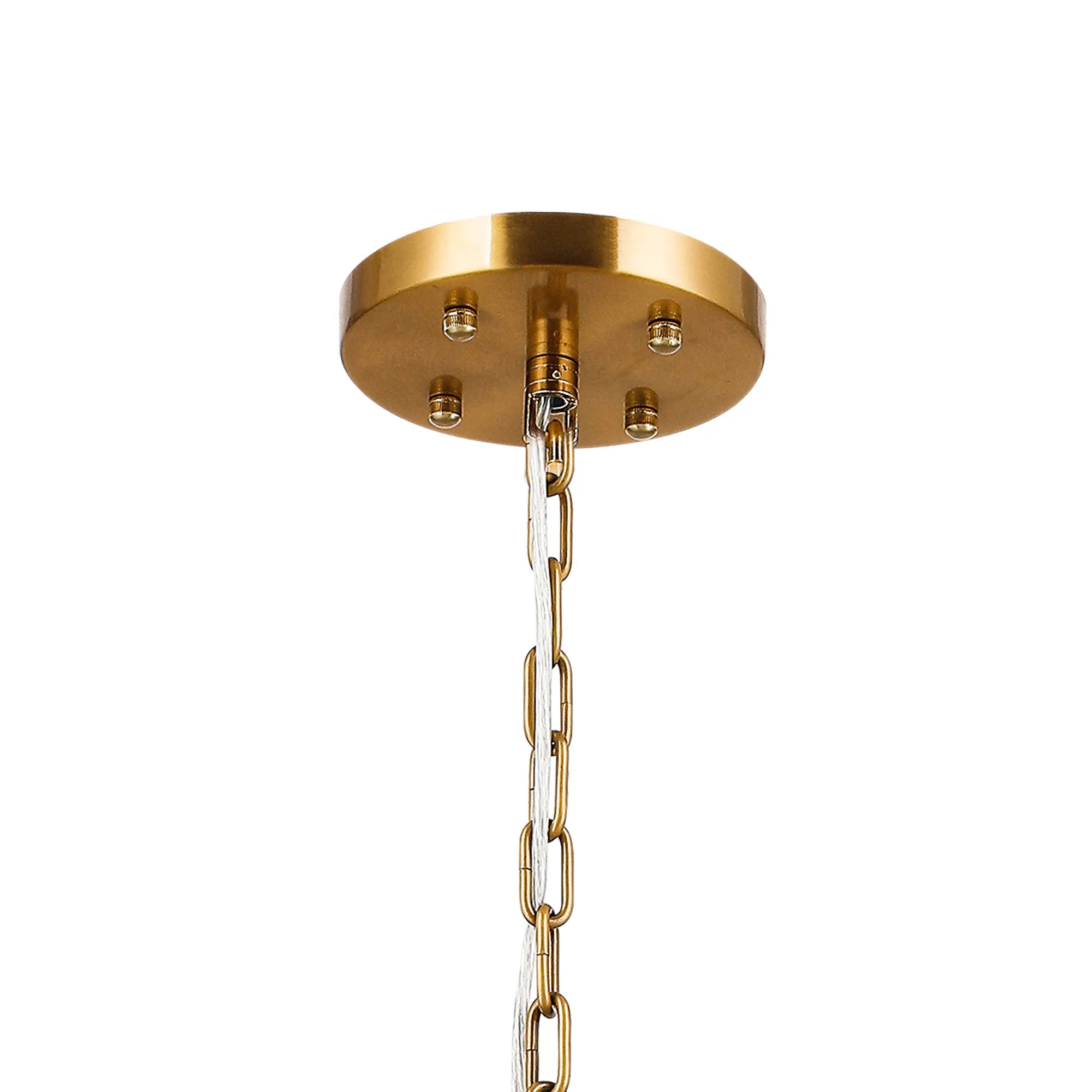 Robin 96cm Pendant & Semi Ceiling 22 Light - Brass & Smoke Glass Rods