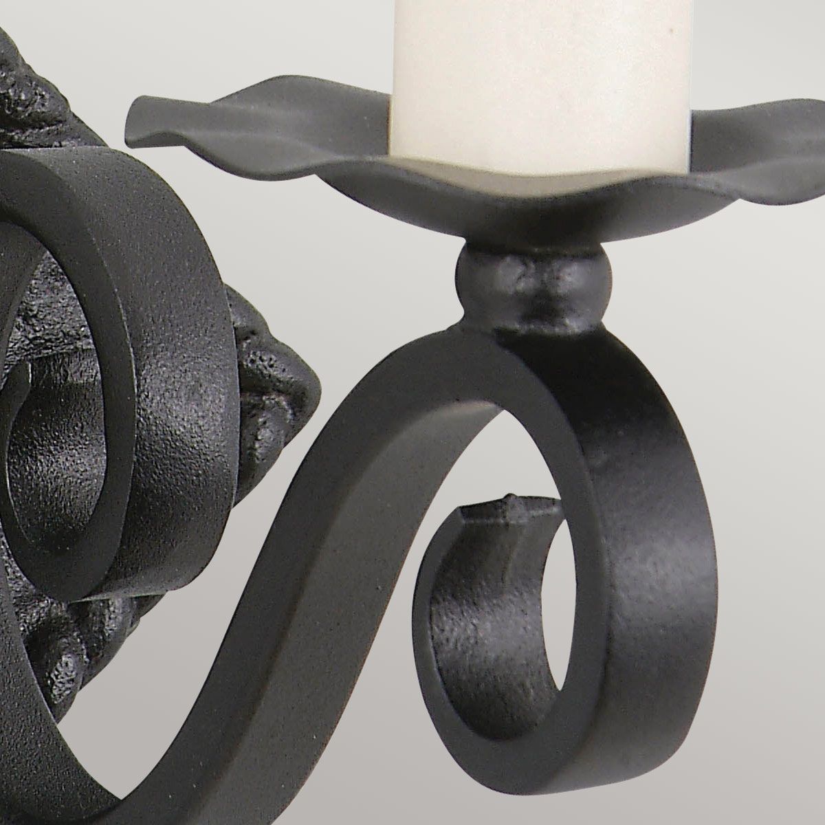 Elstead Rectory Swirl Single Wall Light - Black