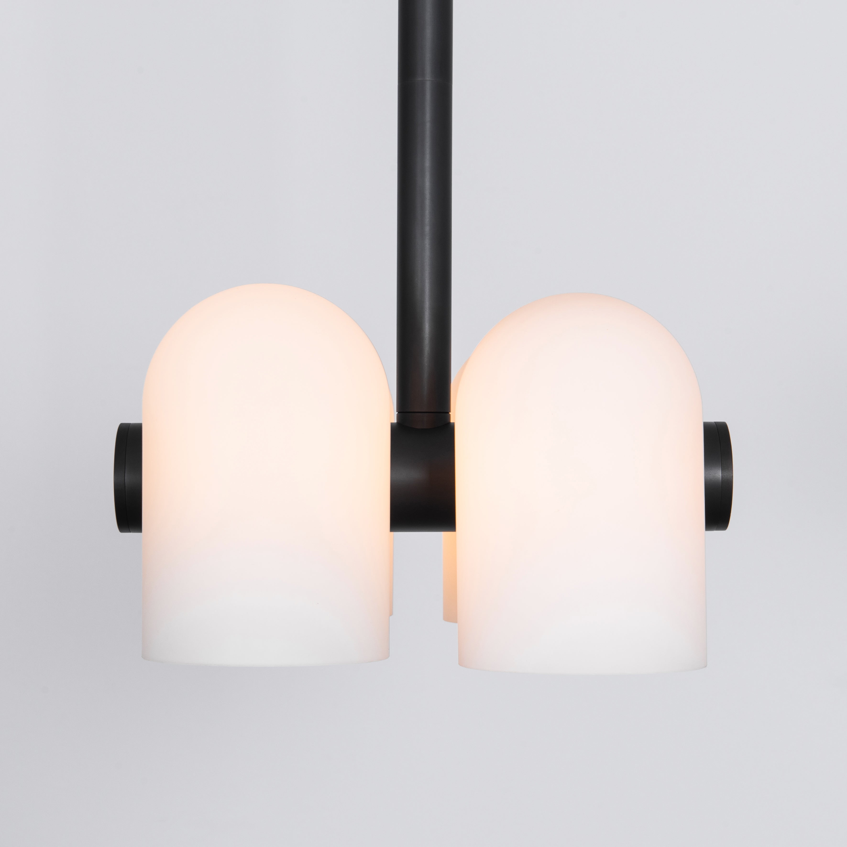 Schwung Odyssey 4 Light Pendant - Opal Mat Glass