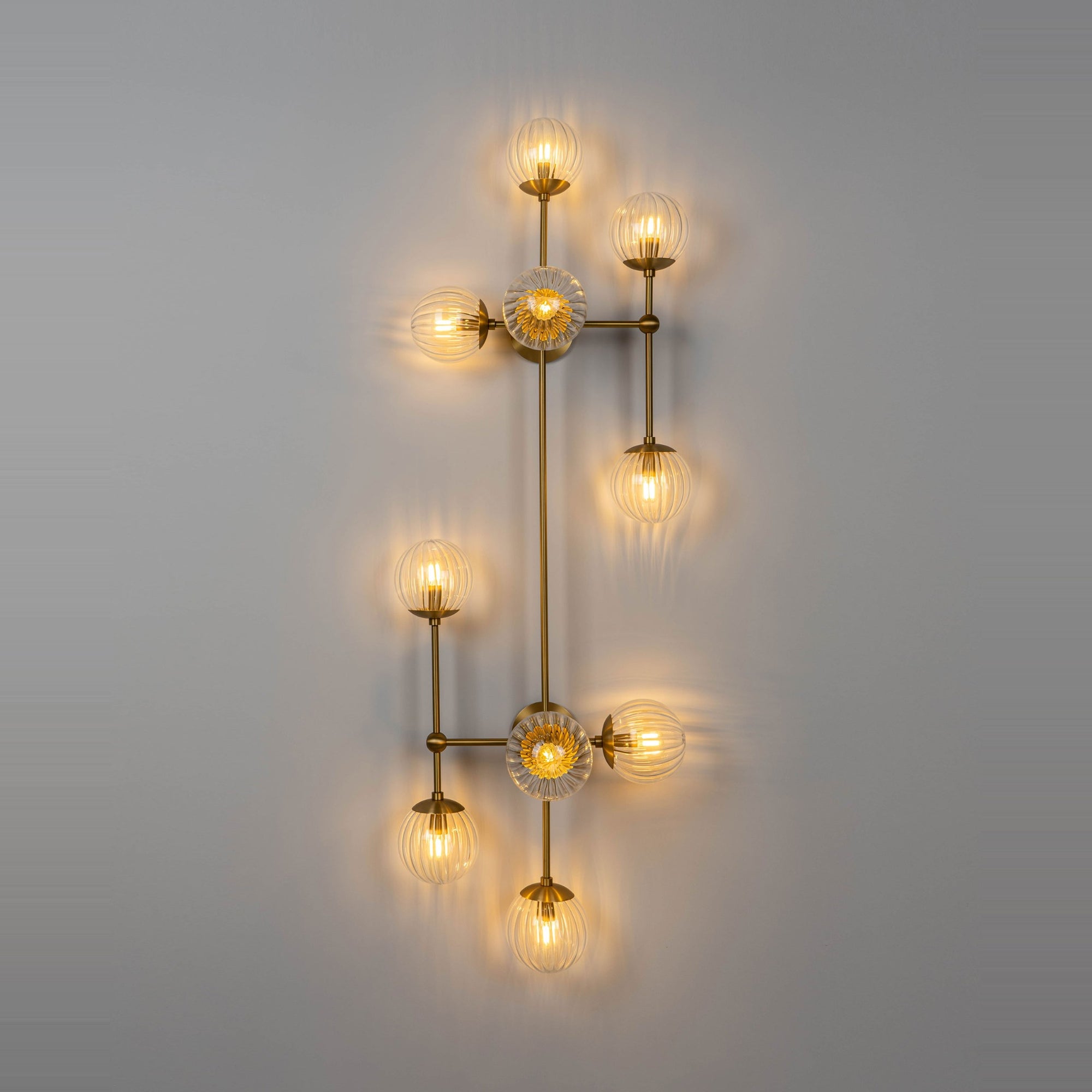 Schwung Armstrong 10 Light Flush/Wall Sconce Light - Dries Ribbon Glass