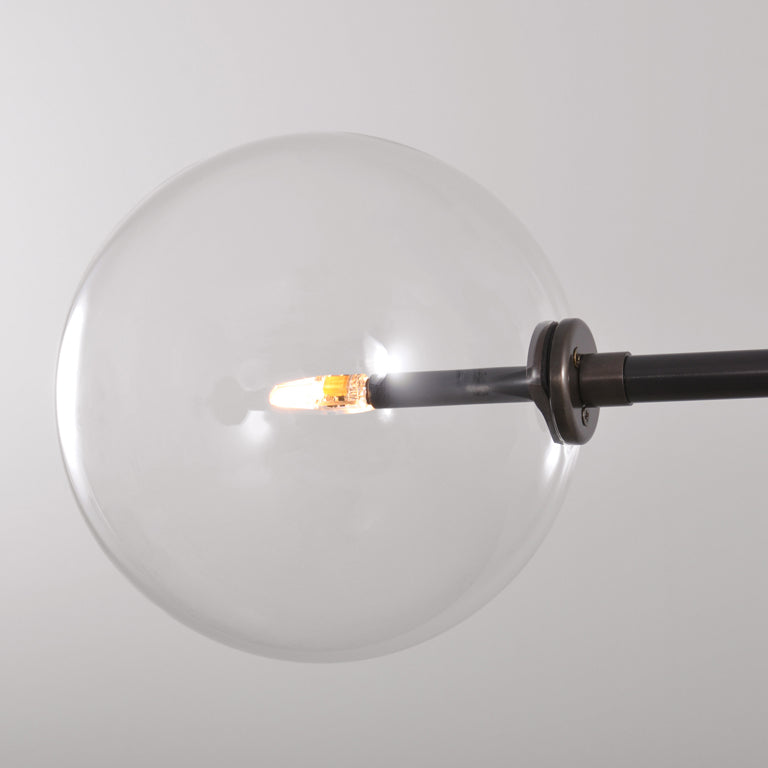 Schwung Balance 150 x 150 2 Light Pendant - Transparent Glass