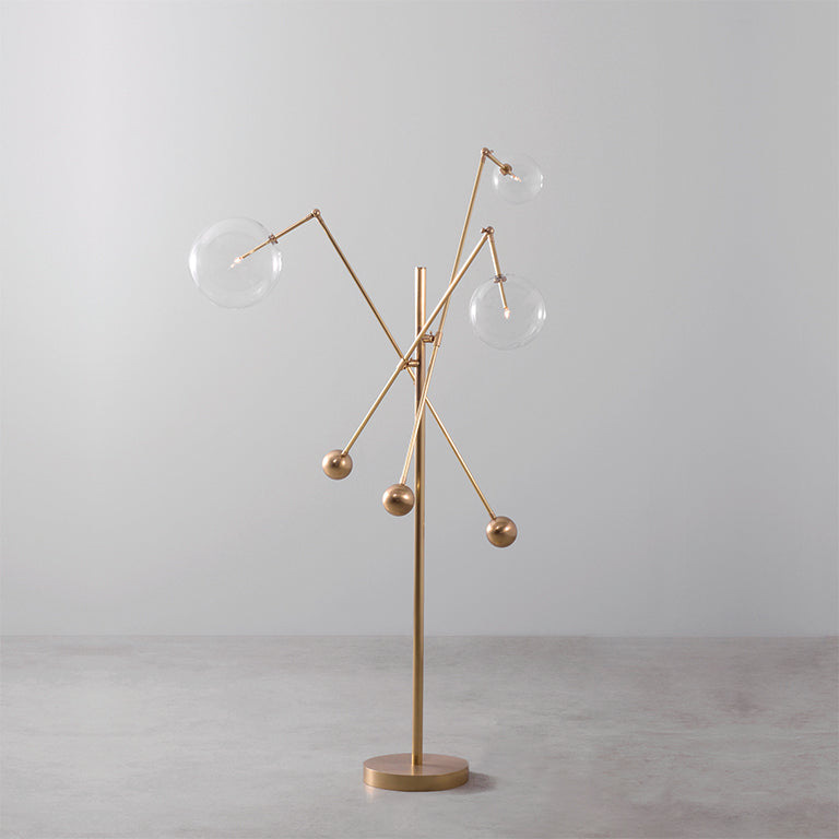 Schwung Milan 3 Arms Floor Lamp - Transparent Glass