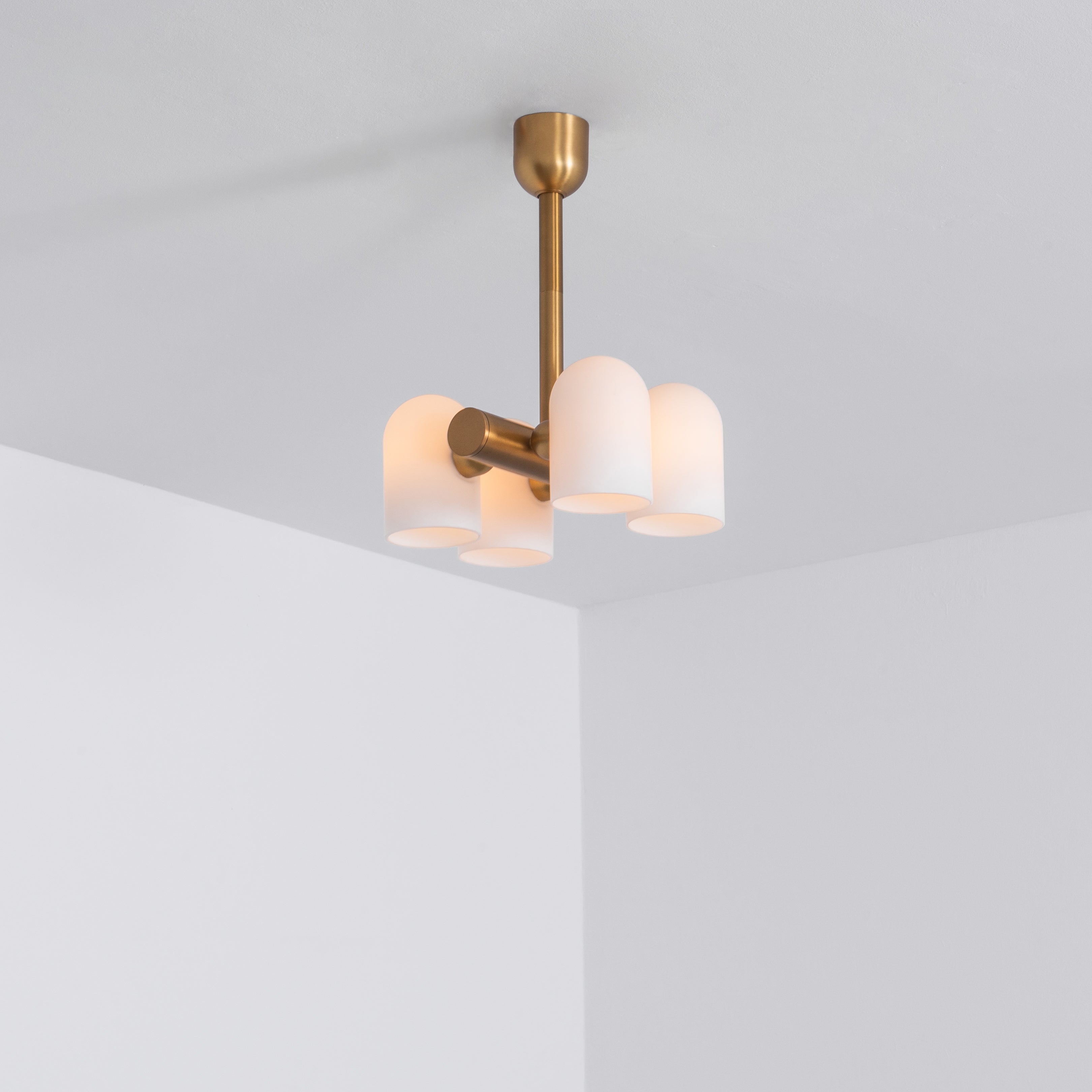 Schwung Odyssey 4 Light Pendant - Opal Mat Glass