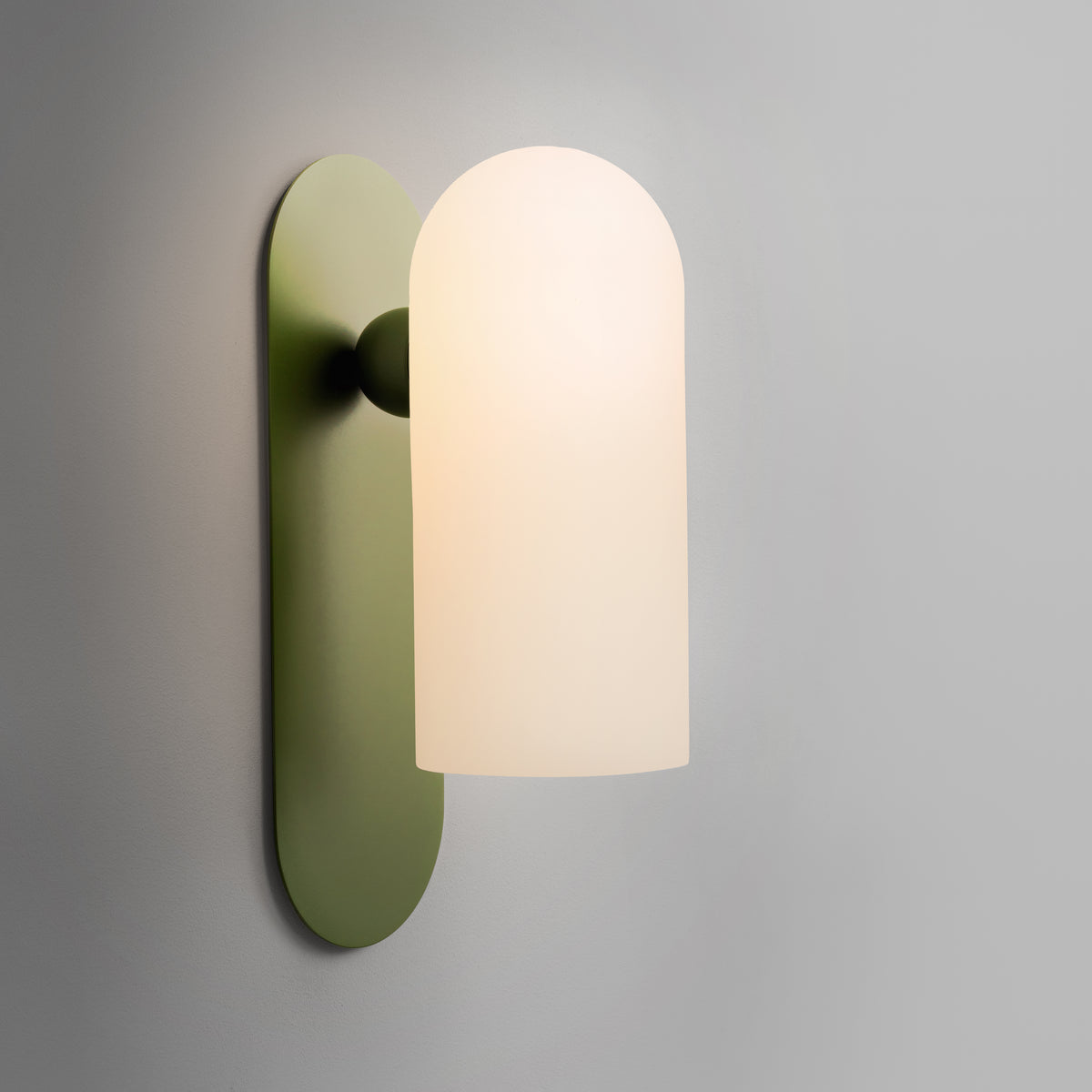 Schwung Odyssey Galloway Medium Single Wall Sconce Light - Opal Matte Glass