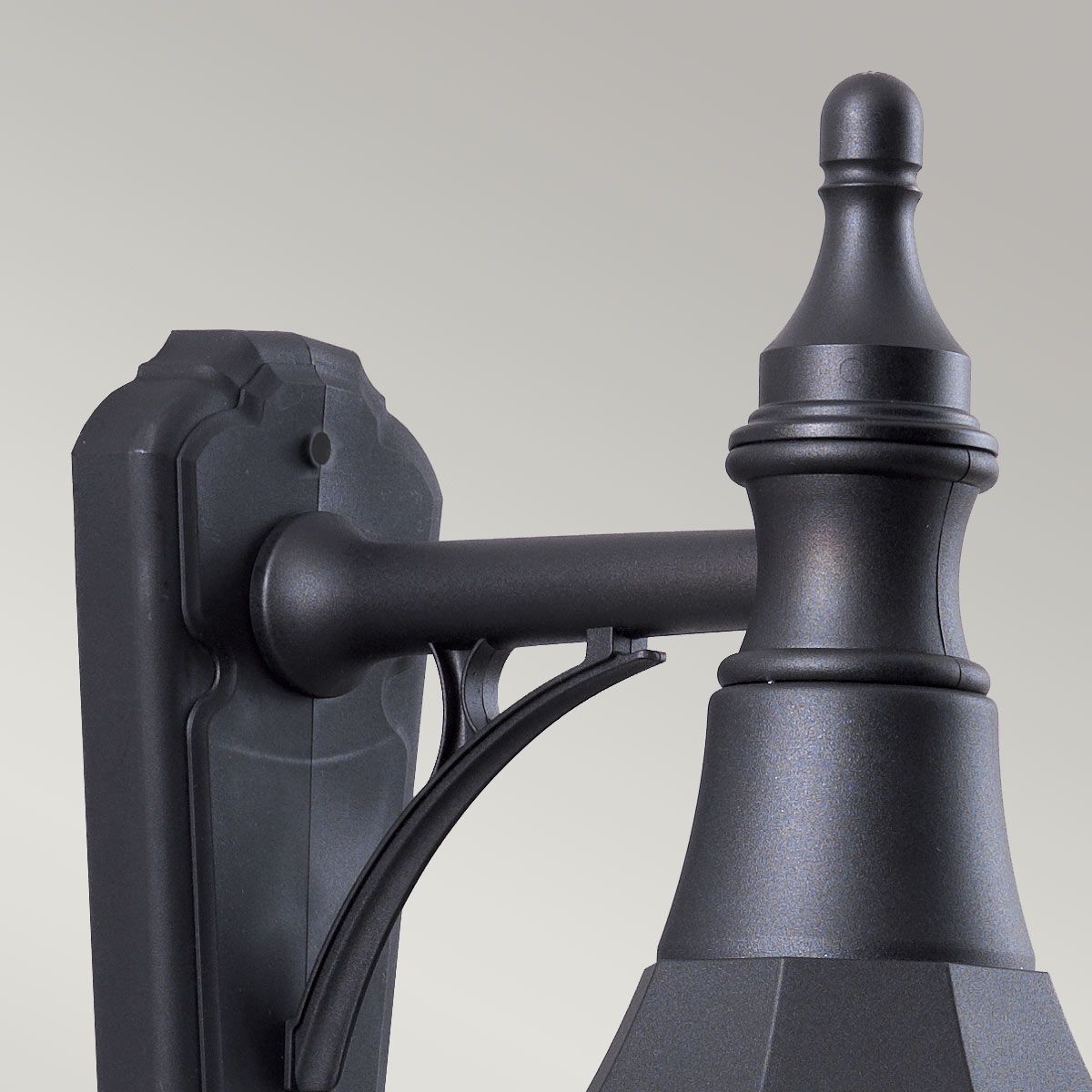 Elstead Shannon Single Down Wall Lantern - Black