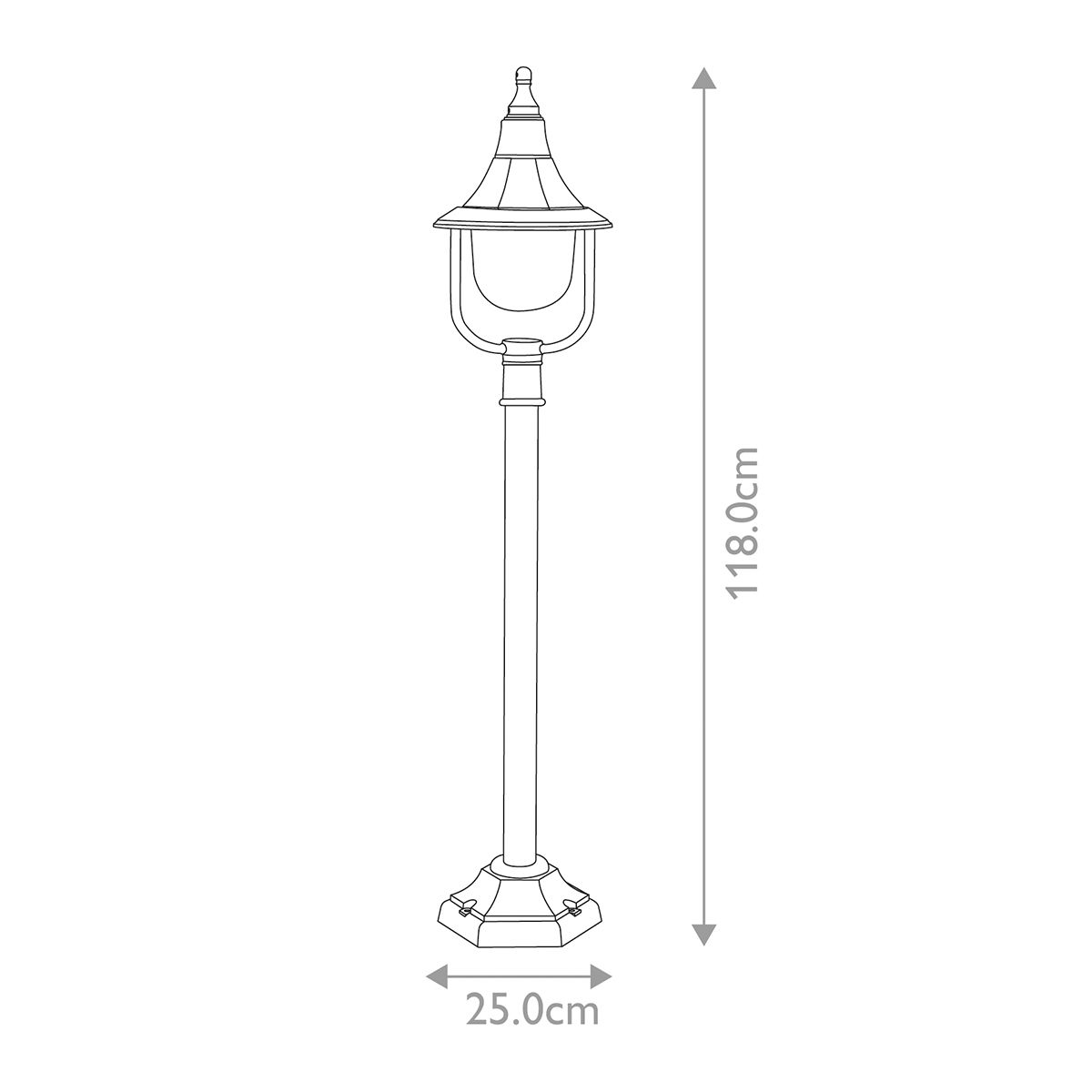Elstead Shannon Single Pillar - Black