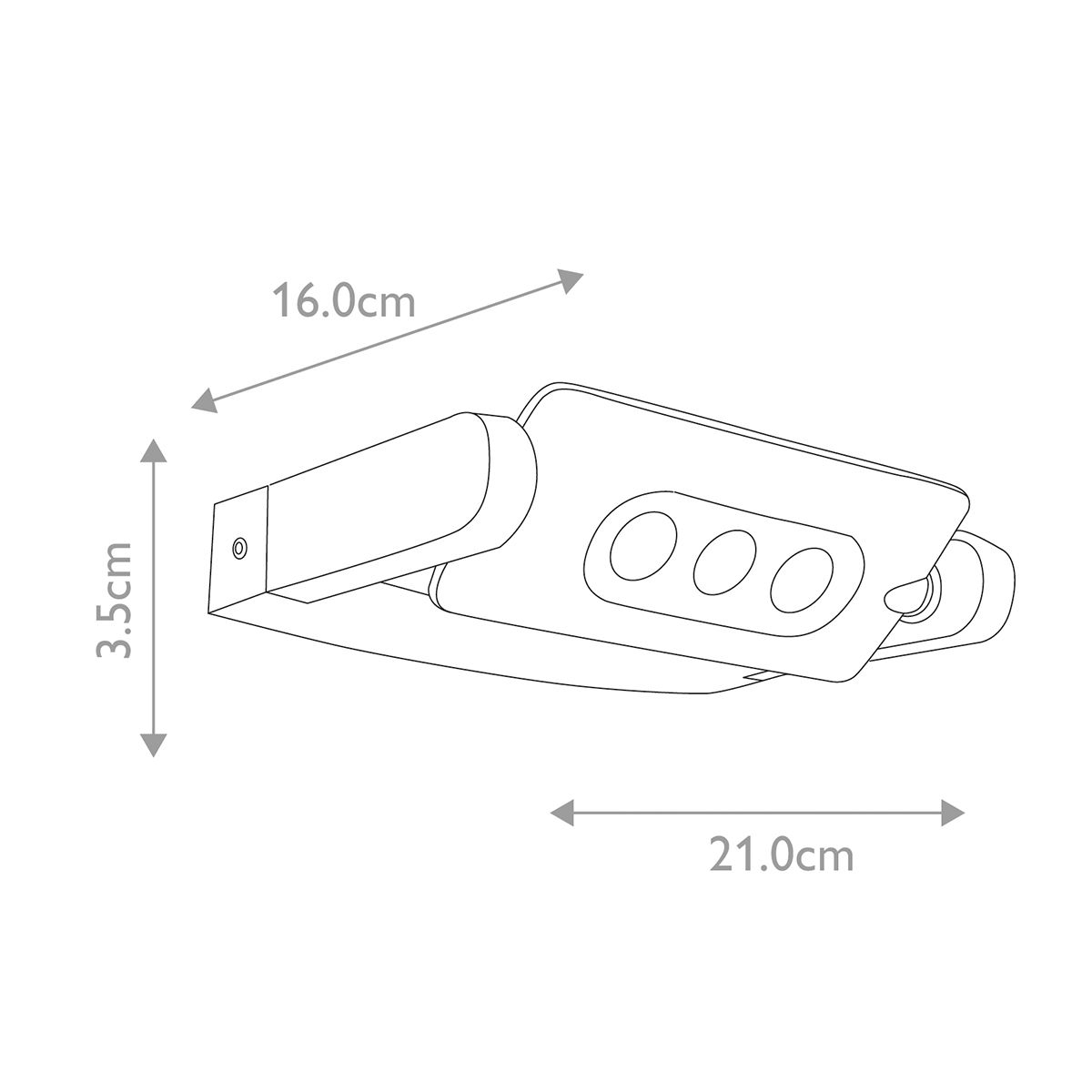 Elstead Sigmund 3 Light Wall Light - Graphite