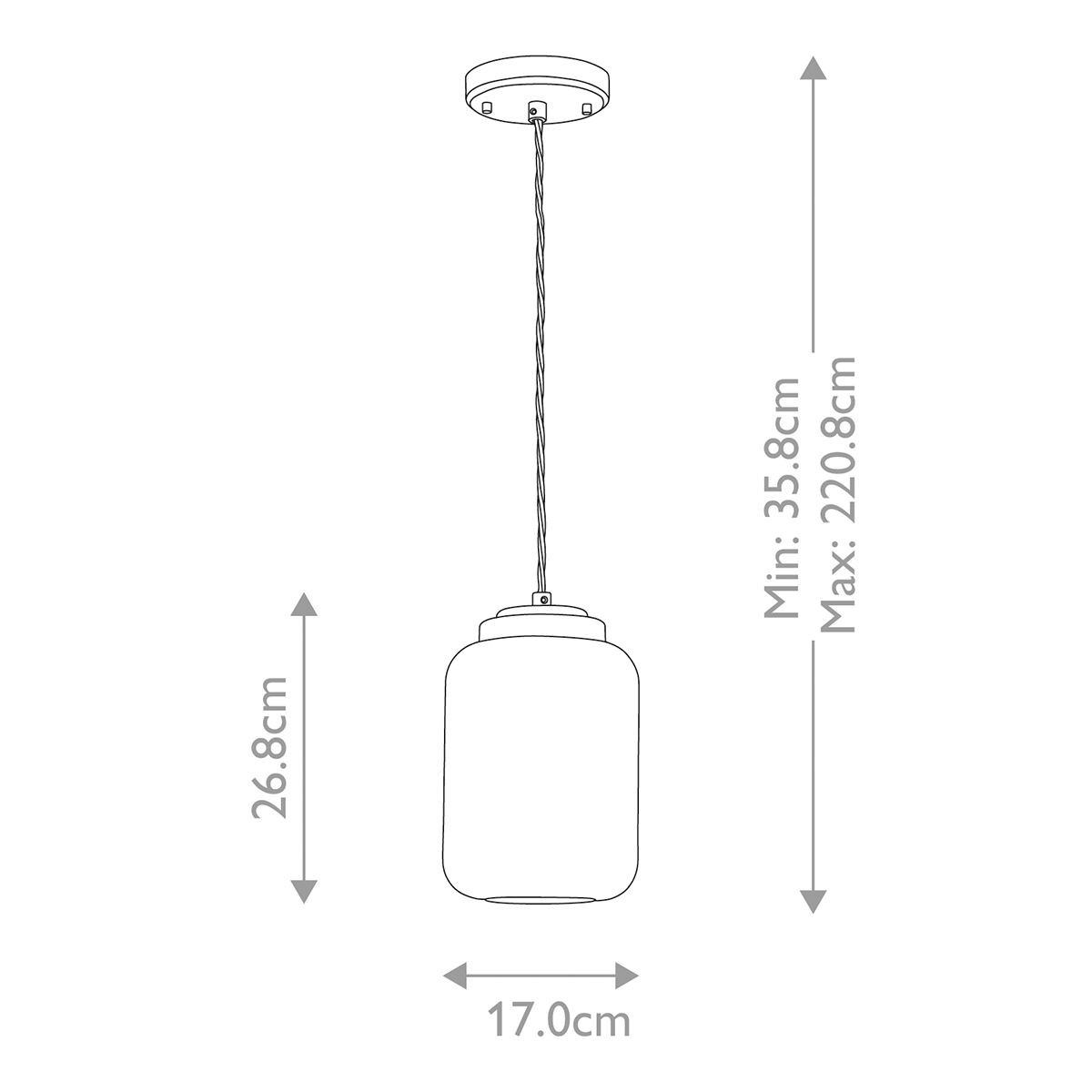 Elstead Sola Single Pendant - Polished Nickel