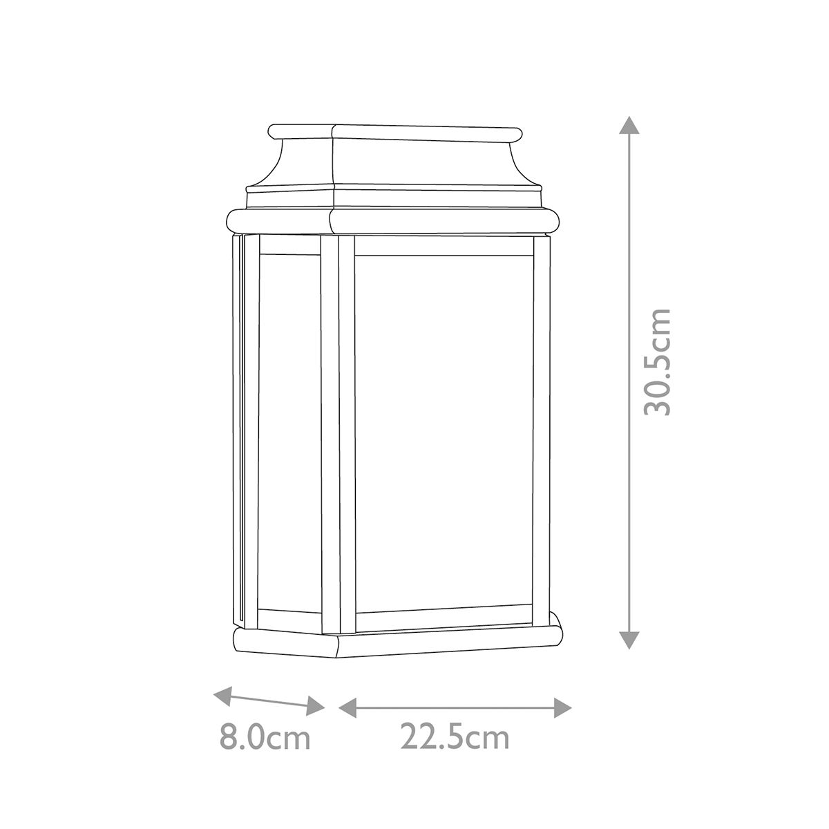 Elstead St Martins Single Wall Lantern - Polished Nickel