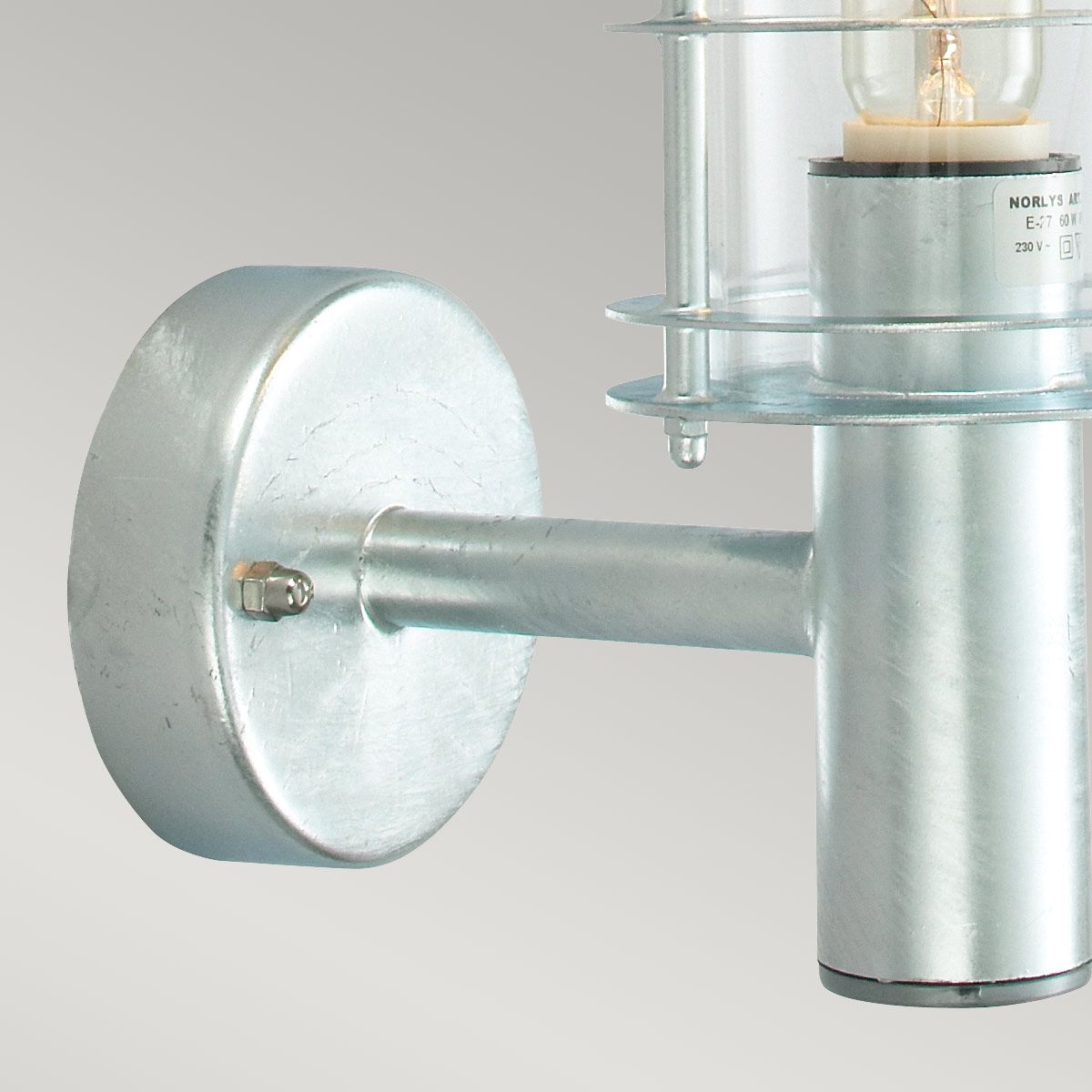 Norlys Stockholm Single Wall Lantern - Galvanised