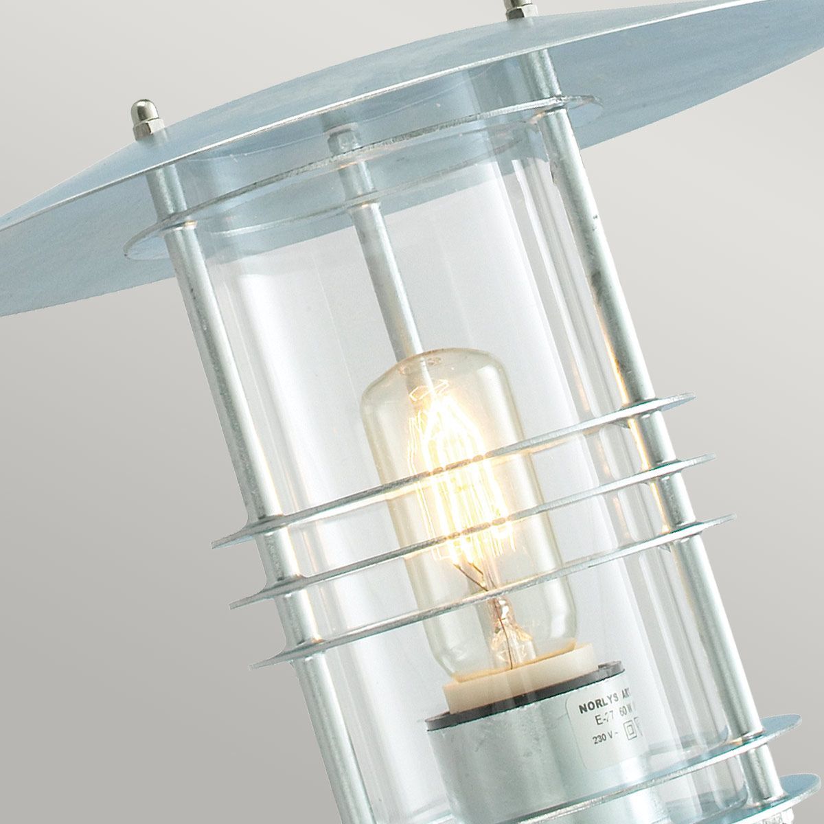 Norlys Stockholm Single Wall Lantern - Galvanised