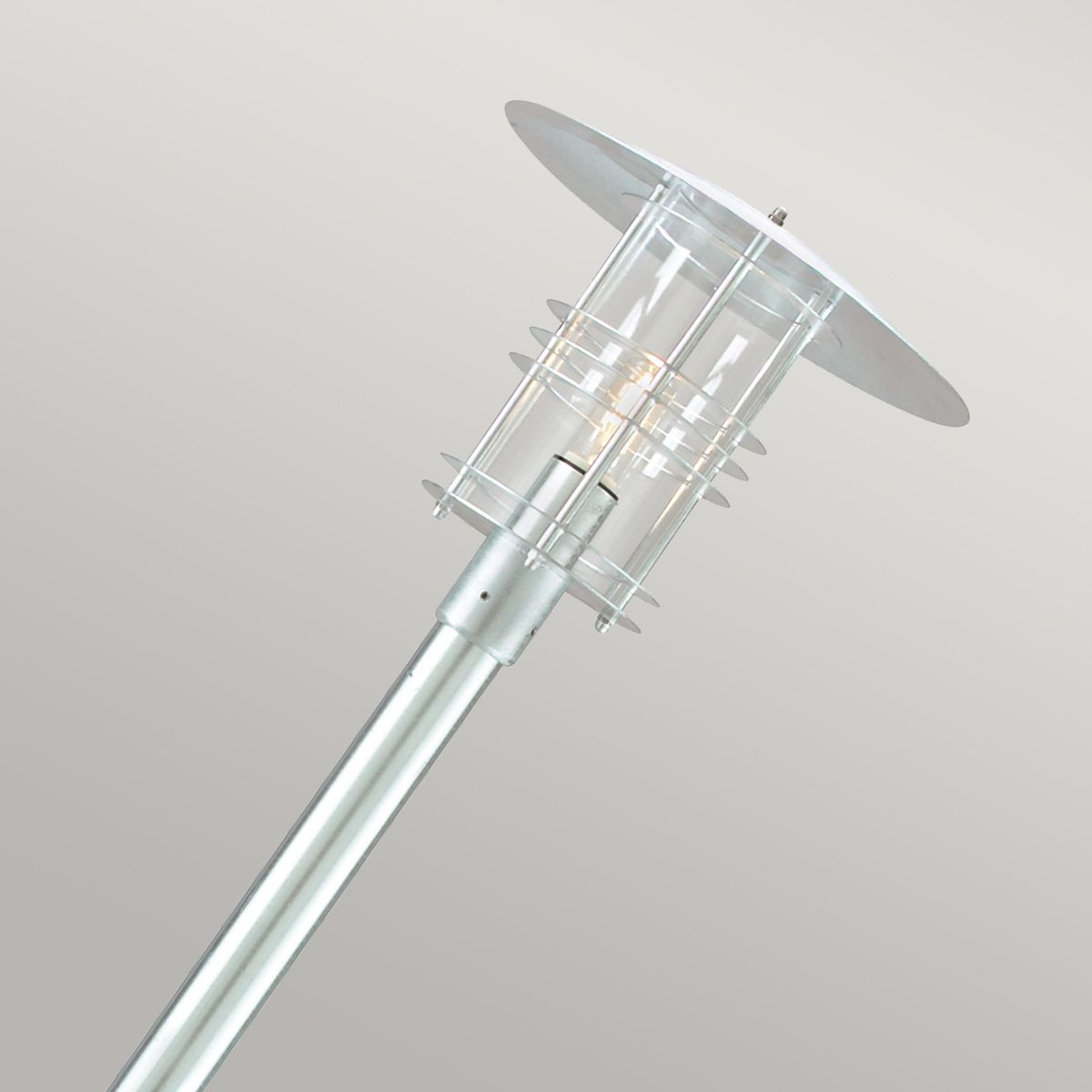Norlys Stockholm Grande Single Lamp Post - Galvanised