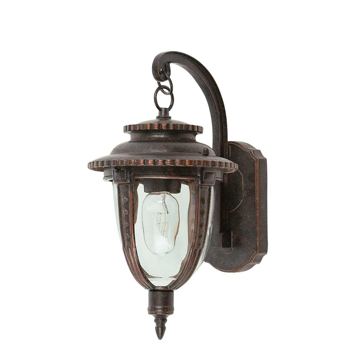 Elstead St Louis Single Medium Wall Lantern - Weathered Bronze