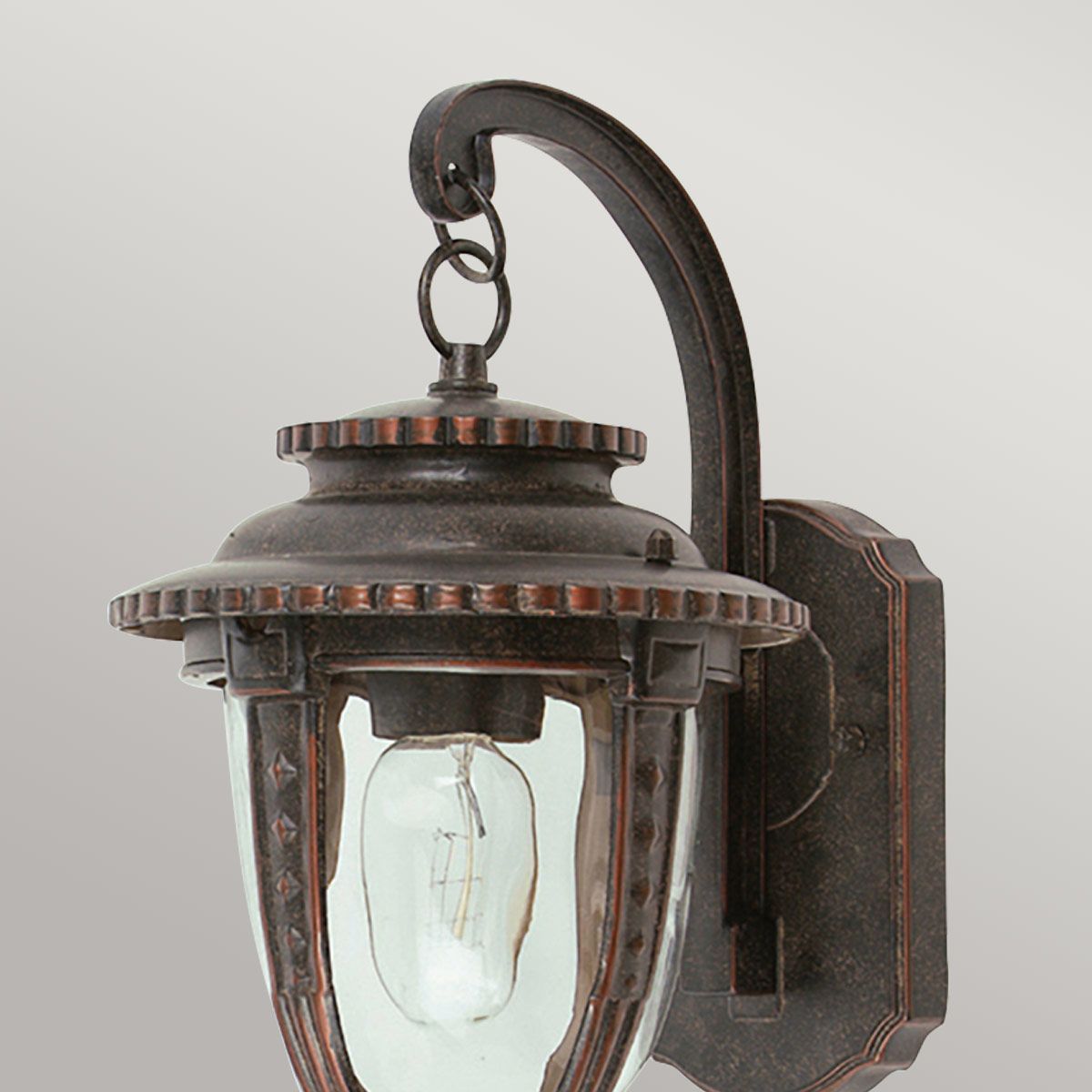 Elstead St Louis Single Medium Wall Lantern - Weathered Bronze