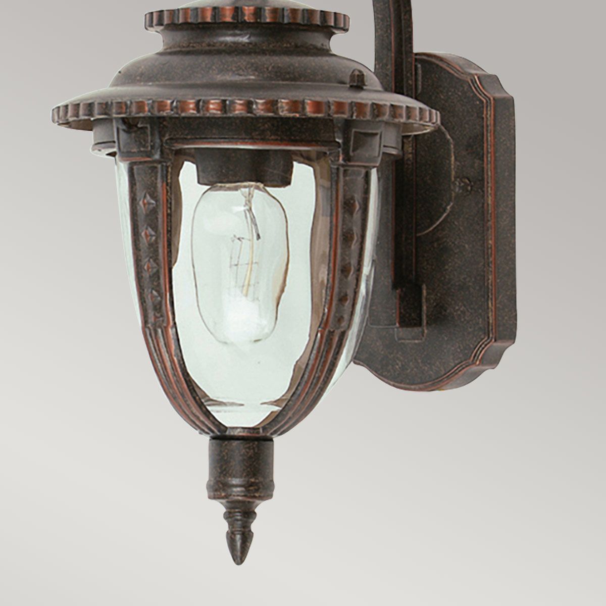 Elstead St Louis Single Medium Wall Lantern - Weathered Bronze