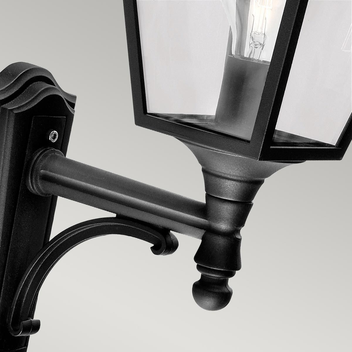 Norlys Turin Single Up Wall Lantern - Black