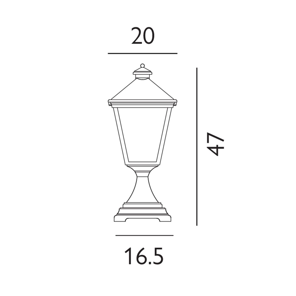 Norlys Turin Single Pedestal - Black