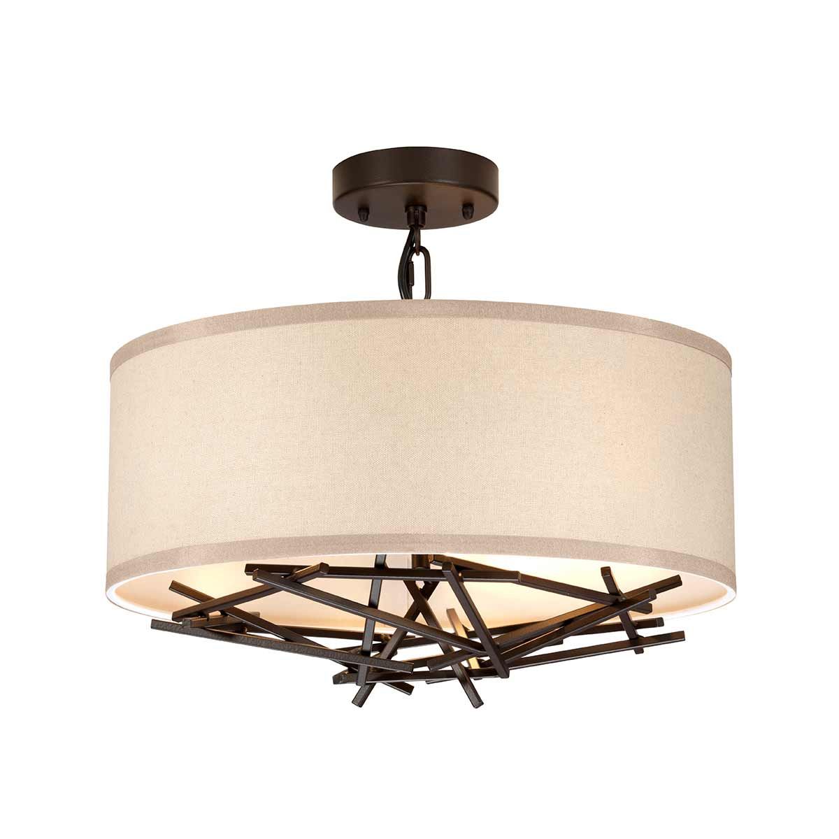 Elstead Taiko 3 Light Pendant - Olde Bronze
