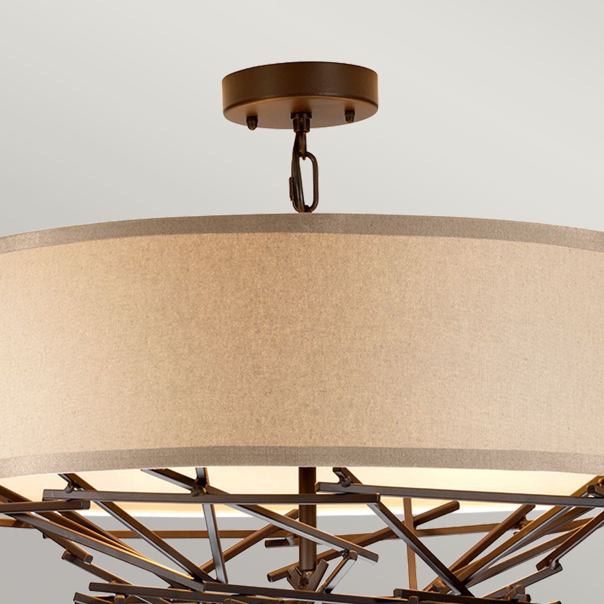 Elstead Taiko 4 Light Pendant - Olde Bronze
