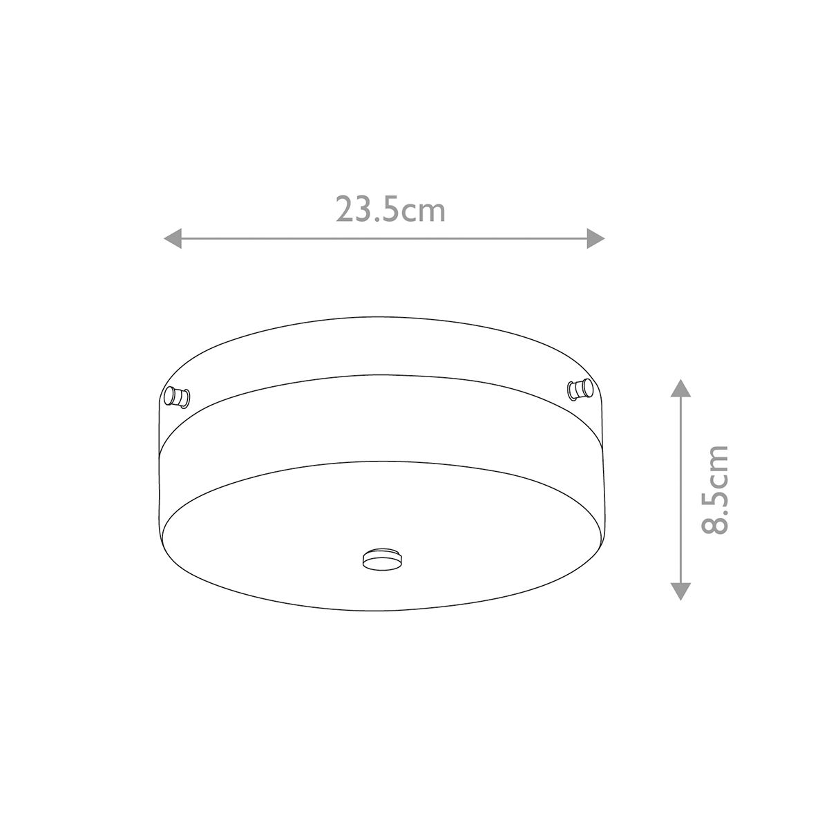 Elstead Tamar Single Medium Bathroom Flush Fitting - Polished Gold