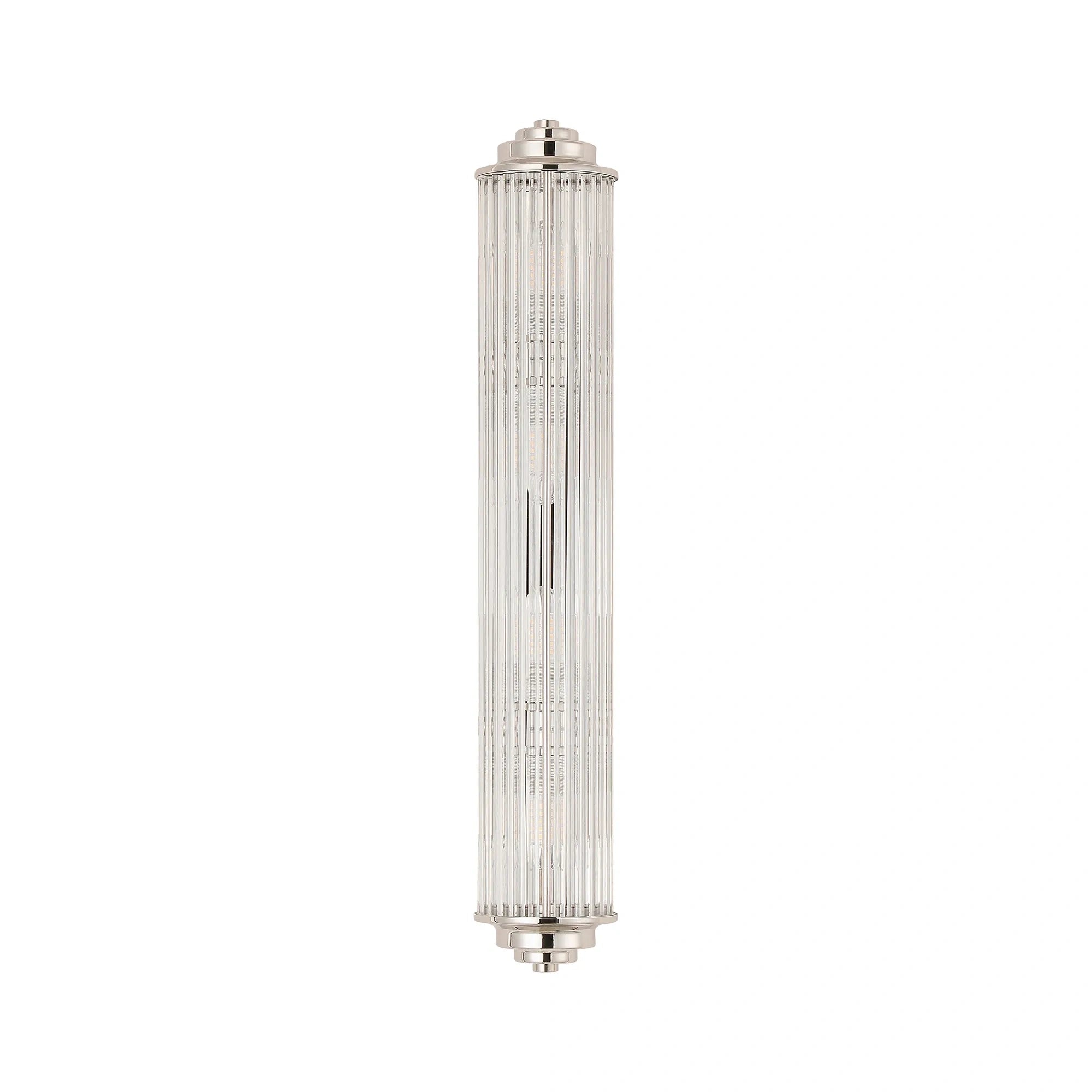 Fabula Wedgewood Large 4 Light Glass Rod Wall Light G9 IP44 - Polished Nickel