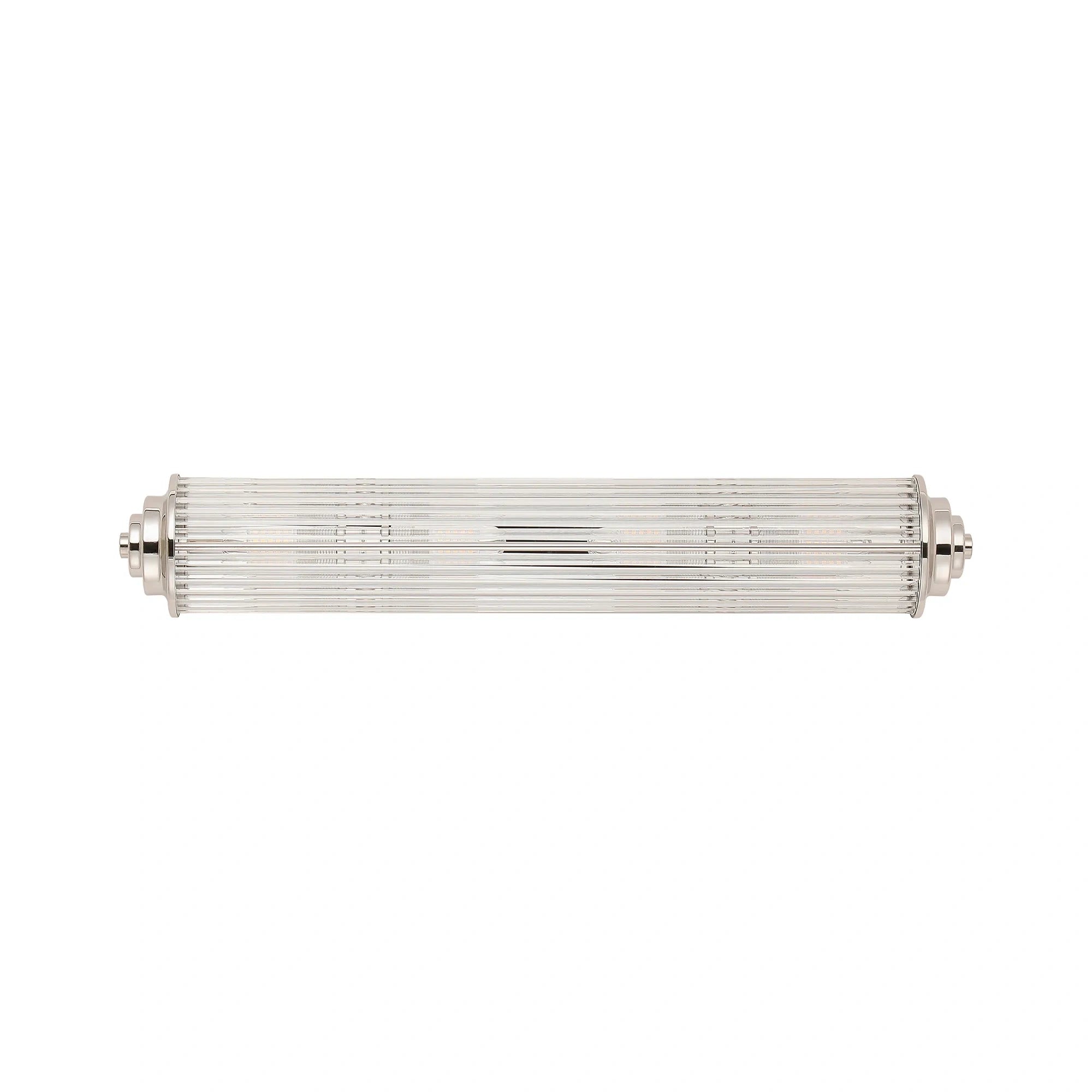 Fabula Wedgewood Large 4 Light Glass Rod Wall Light G9 IP44 - Polished Nickel