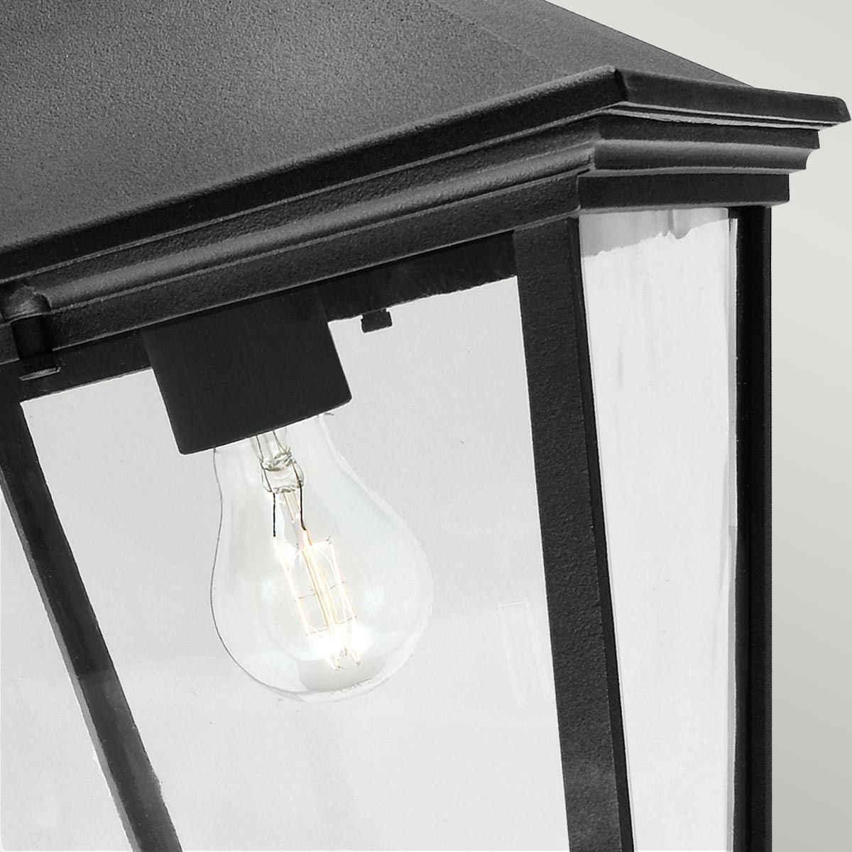 Norlys Turin Grande Single Down Wall Lantern - Black