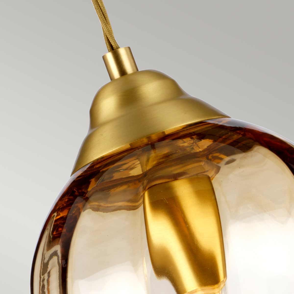 Elstead Tiber Single Pendant - Brushed Brass