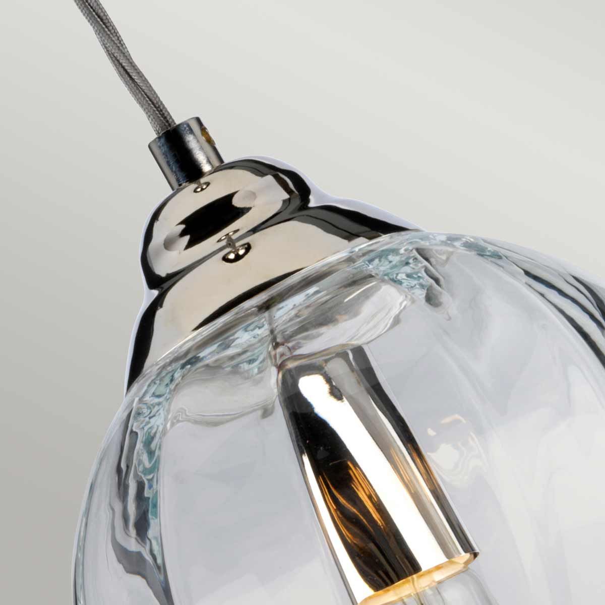 Elstead Tiber Single Pendant - Polished Nickel