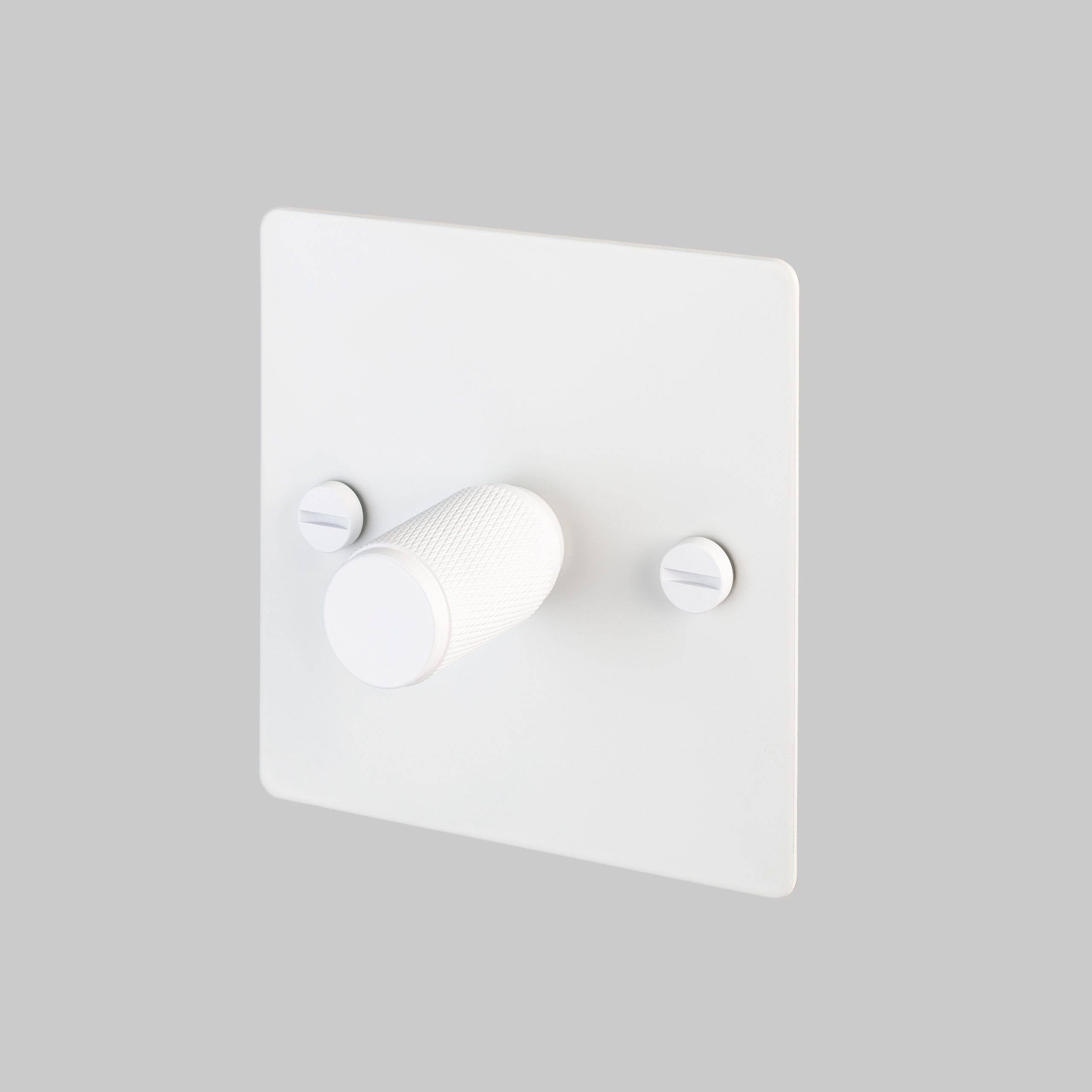 Buster + Punch 1G Dimmer 120W - Cross Knurl - White - 2 Way