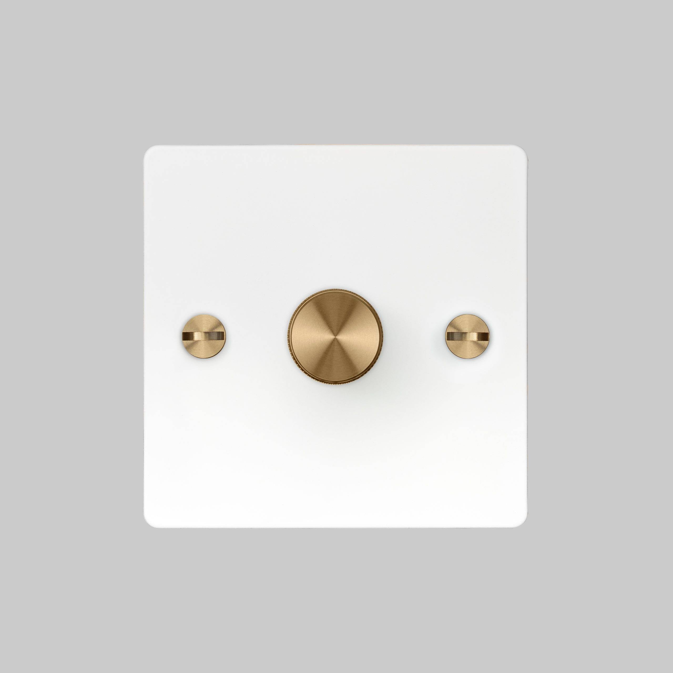 Buster + Punch 1G Dimmer 120W - Cross Knurl - White - 2 Way