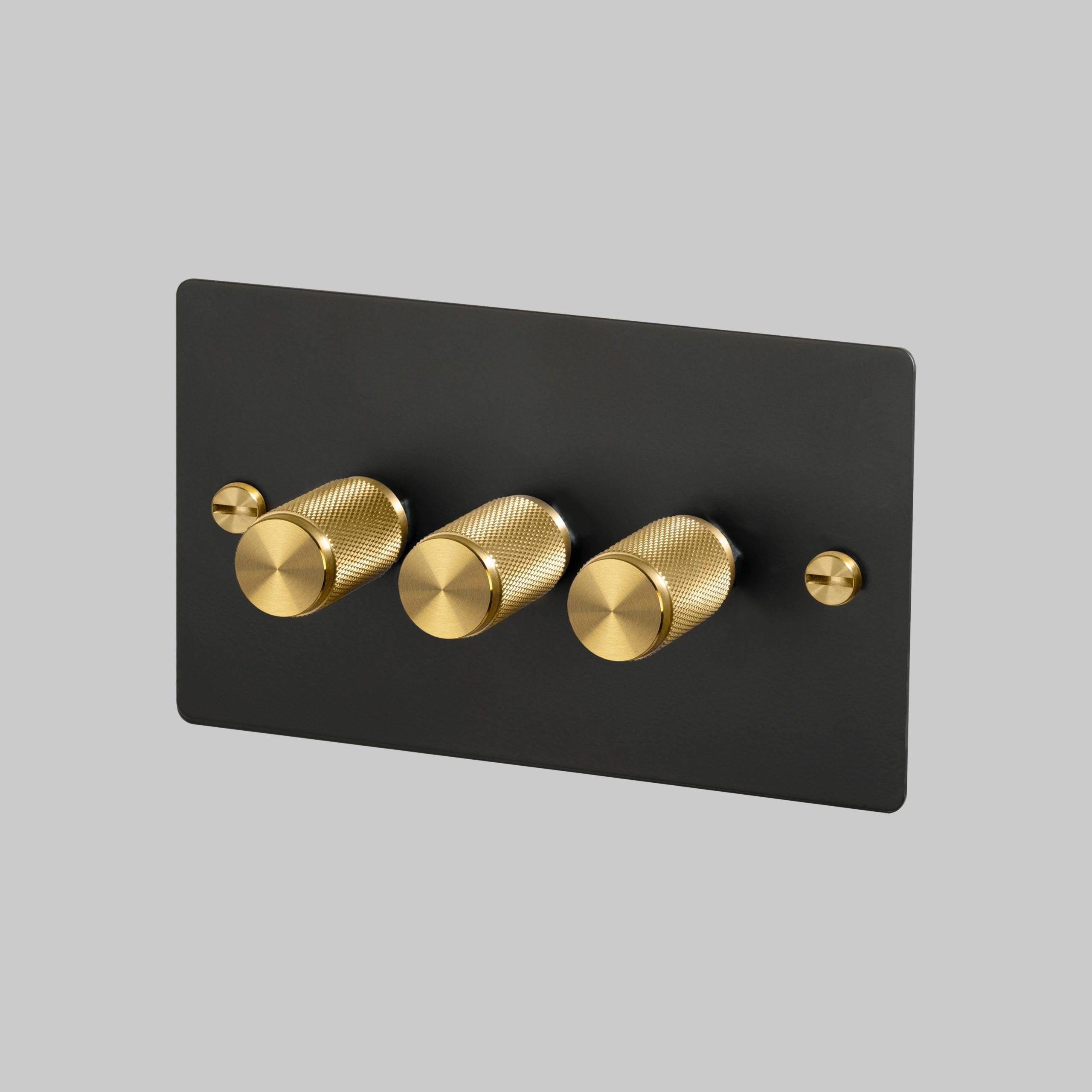Buster + Punch 3G Dimmer 120W - Cross Knurl - Black - 2 Way