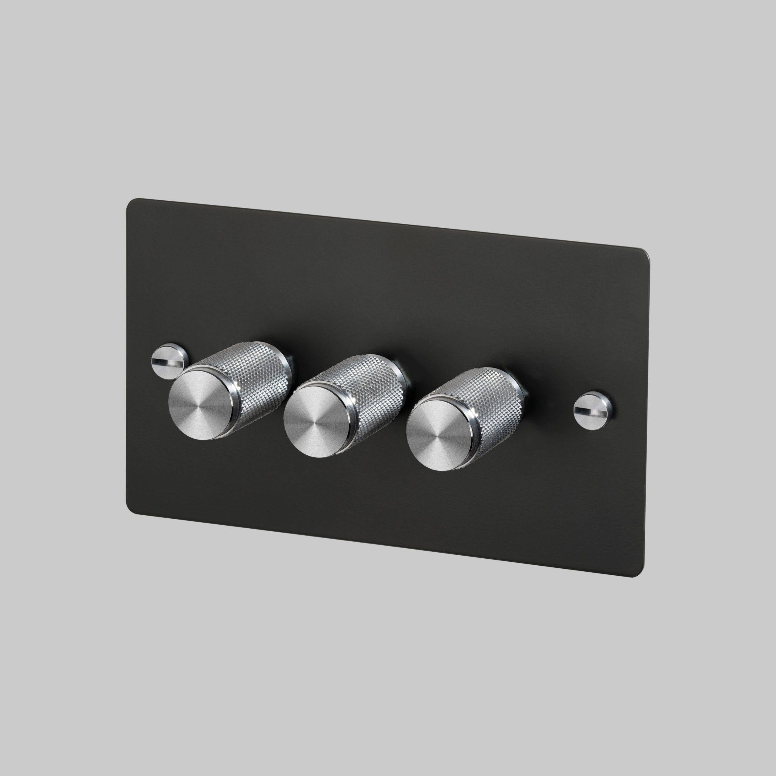Buster + Punch 3G Dimmer 120W - Cross Knurl - Black - 2 Way