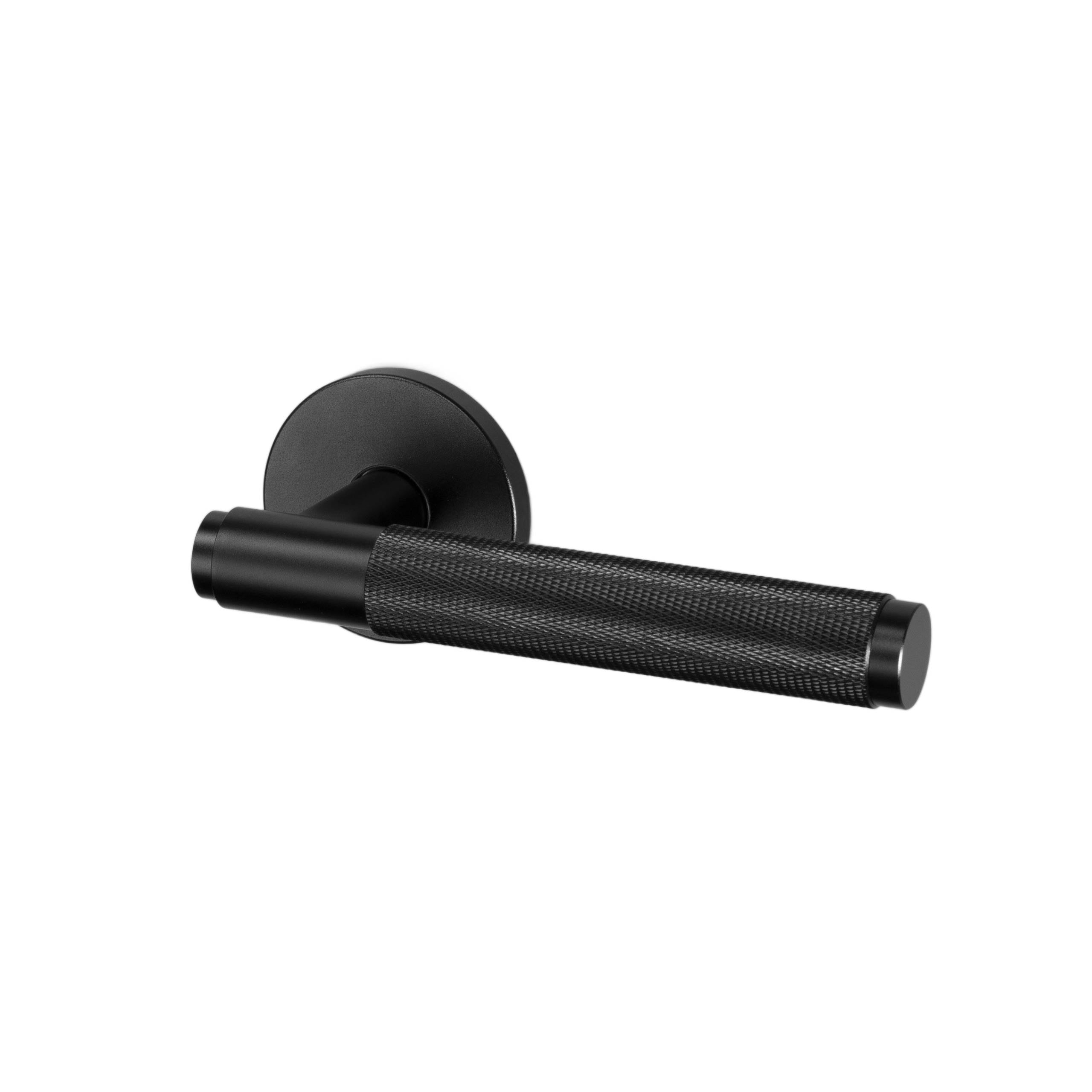 Buster + Punch Door Handle Set - Cross Knurl