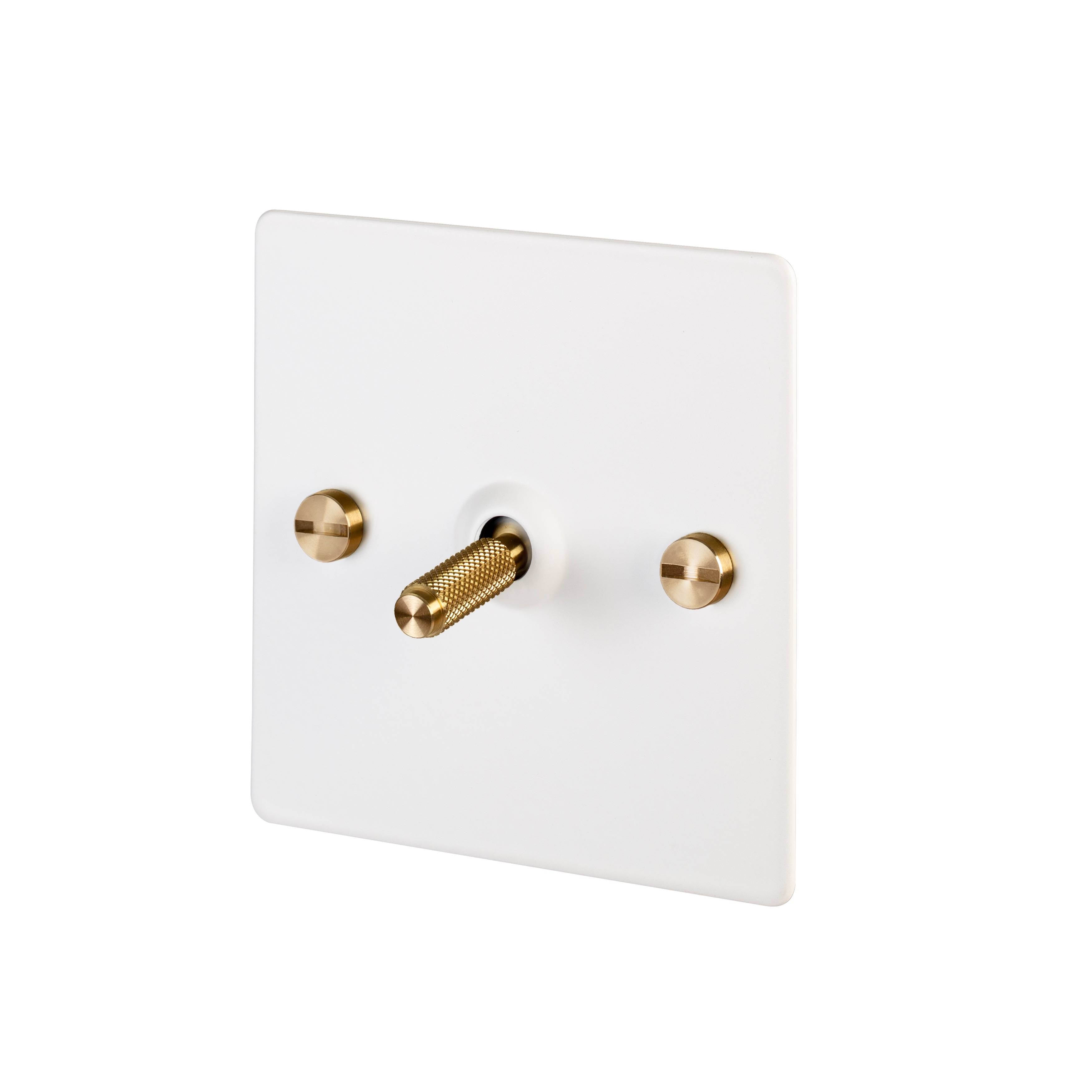 Buster + Punch 1G Toggle Intermediate 3-Way - Cross Knurl - White
