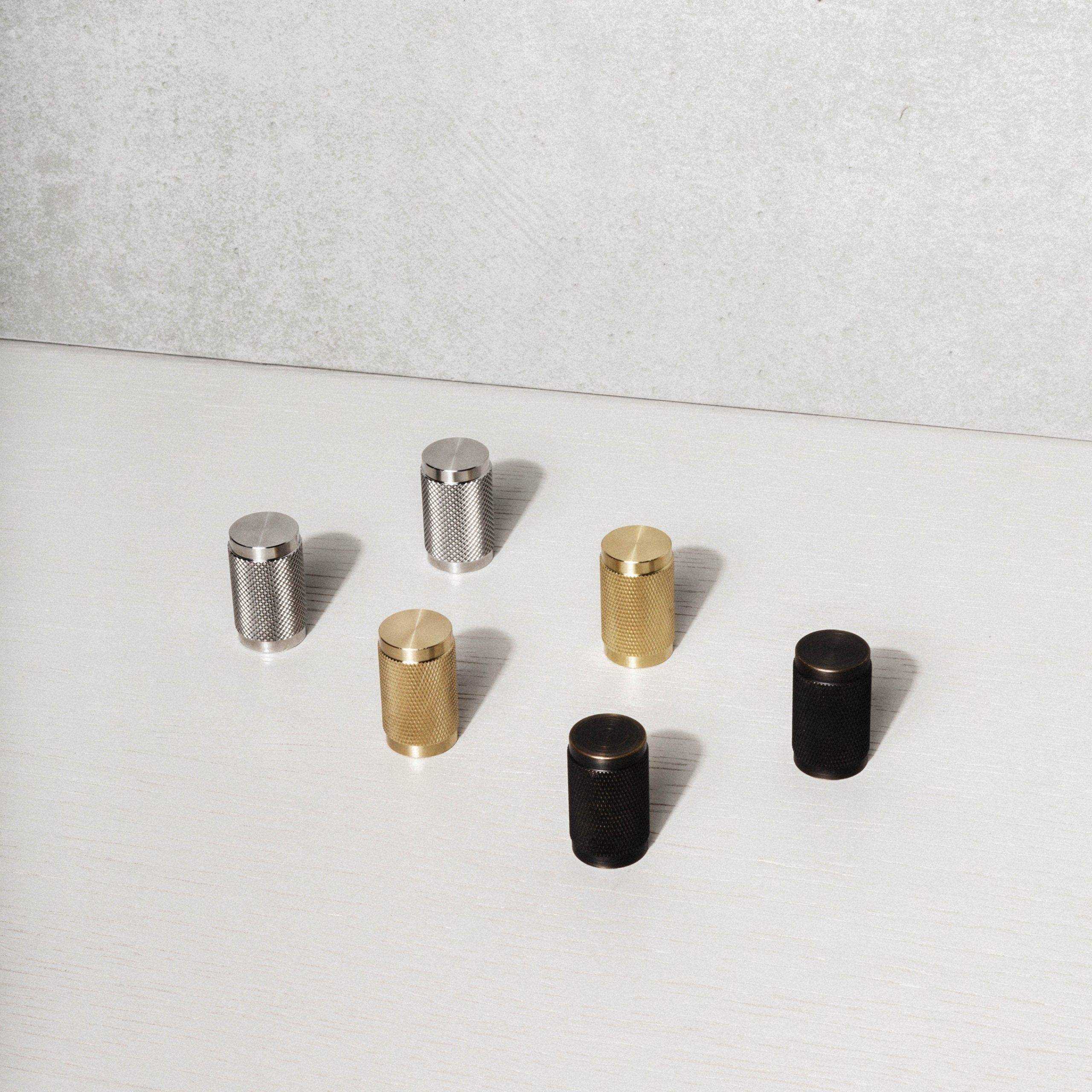 Buster + Punch Furniture Knob - 24-Pack - Cross Knurl - Trade Pack