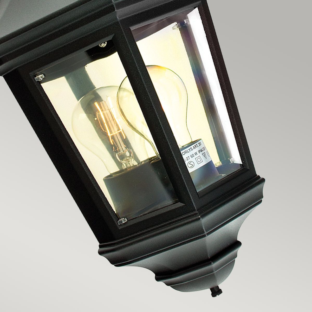 Norlys Valencia Single Half Lantern - Black