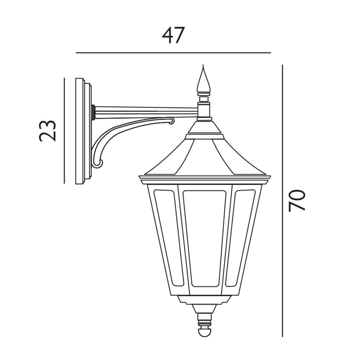 Norlys Valencia Grande Single Down Lantern - Black