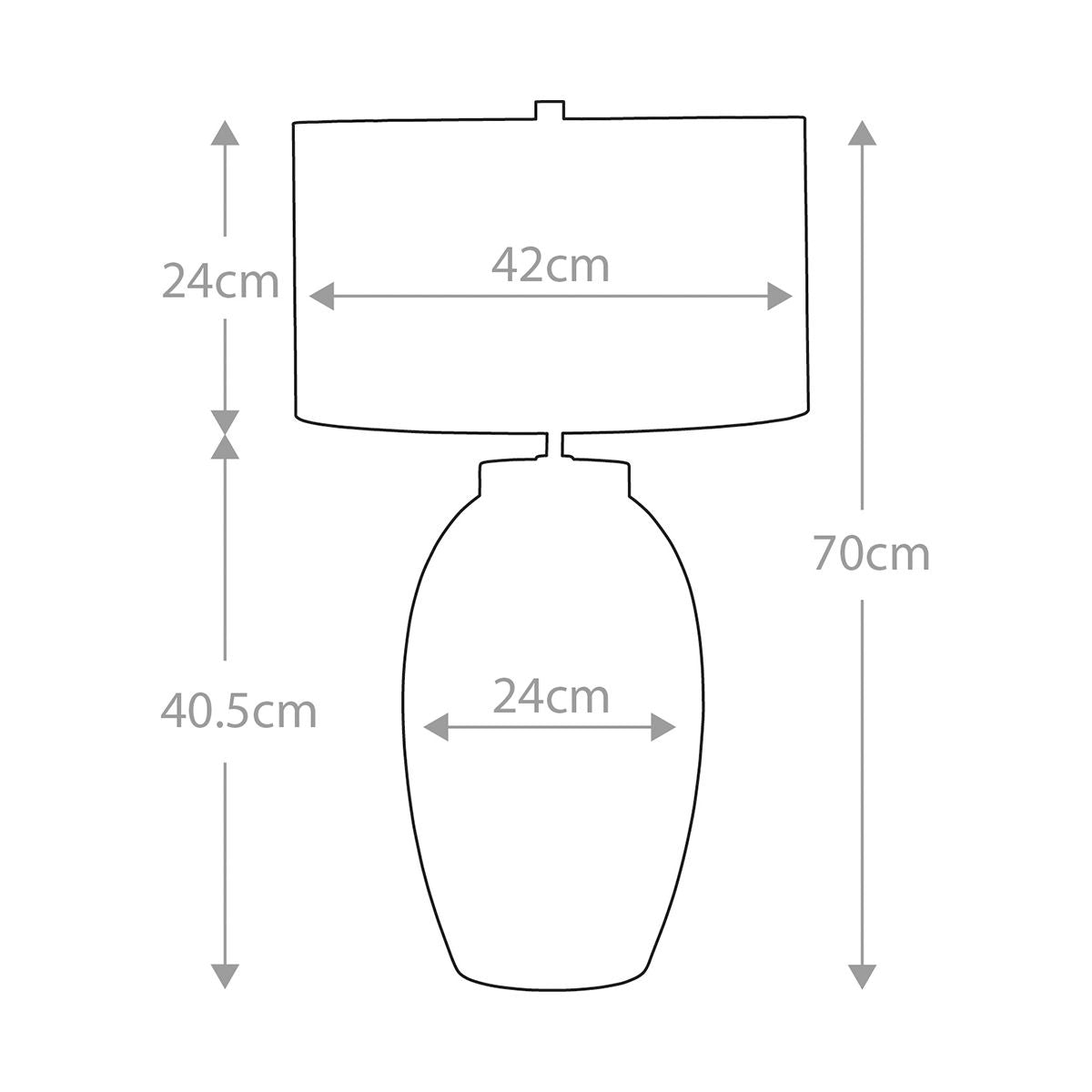 Elstead Victor Single Large Table Lamp - Cream