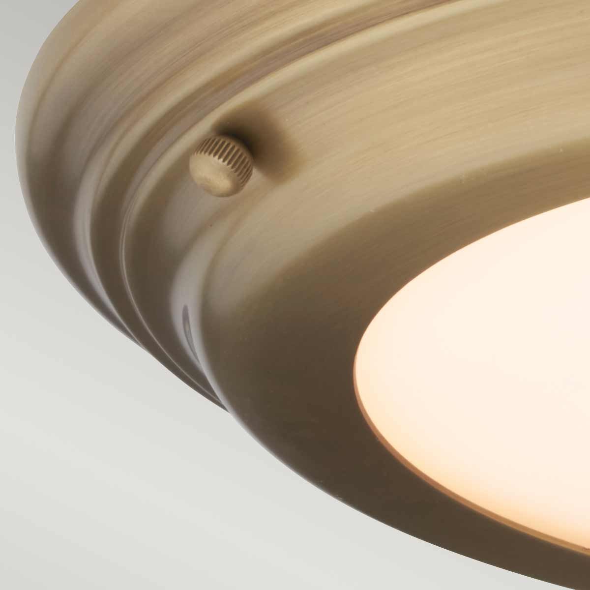 Elstead Welland Single Bathroom Flush Fitting - Aged Brass