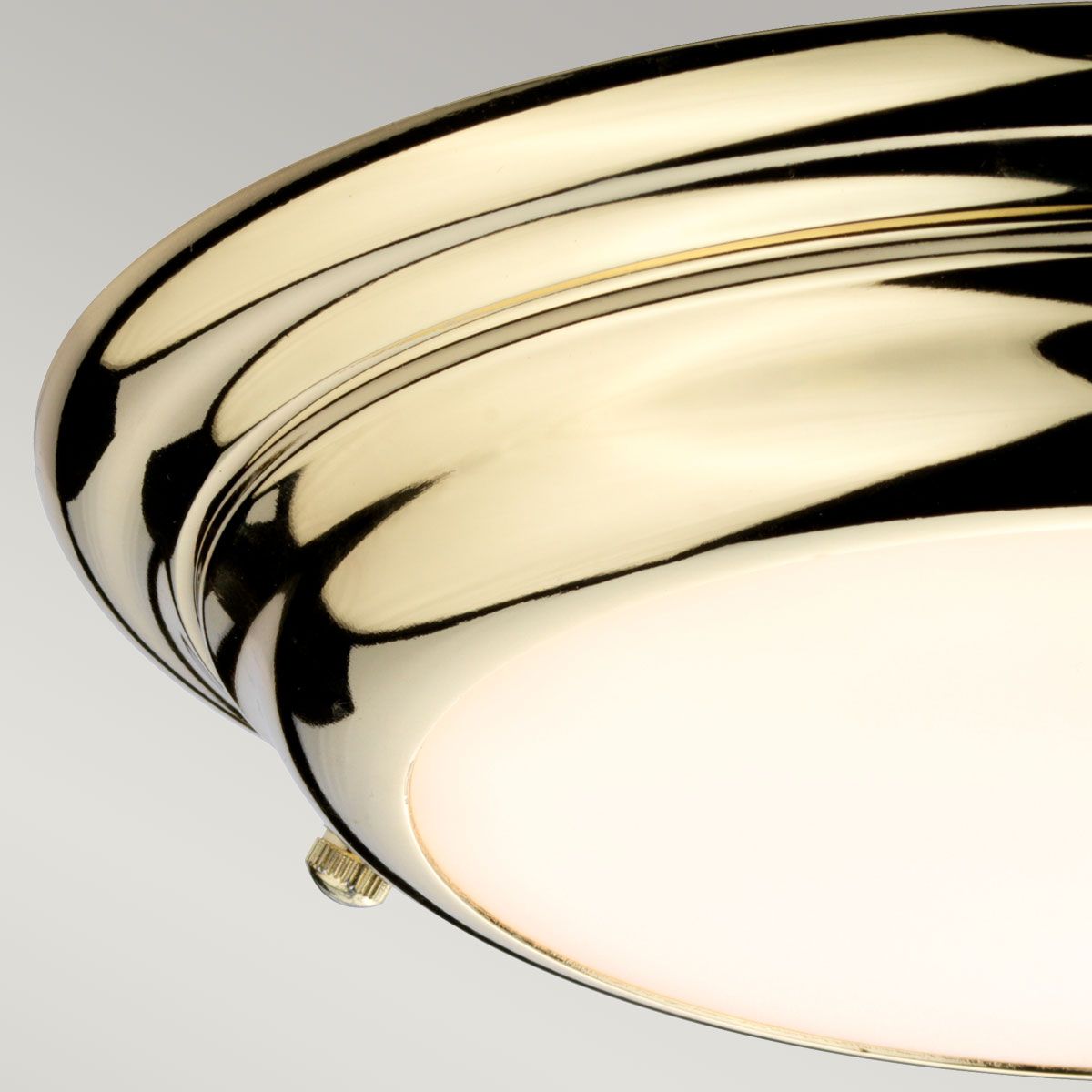 Elstead Welland Single Mini LED Bathroom Flush Light - Polished Brass