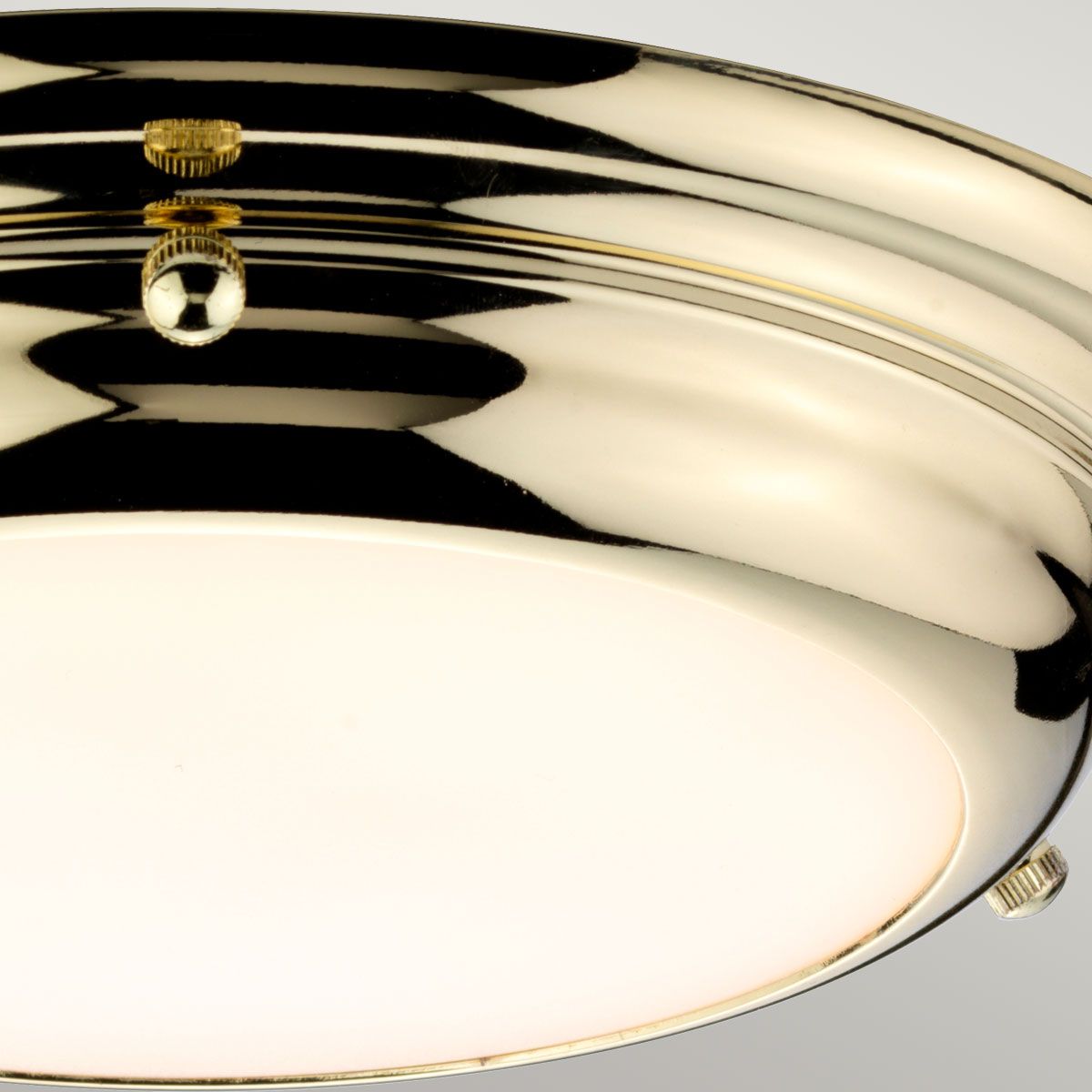 Elstead Welland Single Mini LED Bathroom Flush Light - Polished Brass
