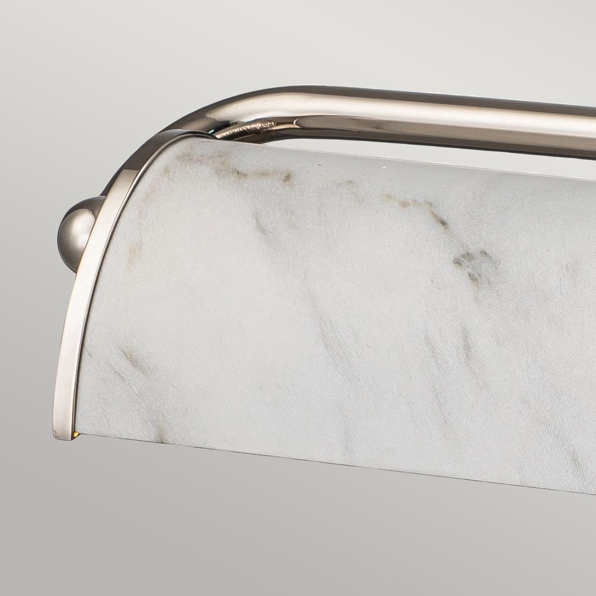 Elstead Winchfield 4 Light Large Picture Light - Polished Nickel & White Marble Effect