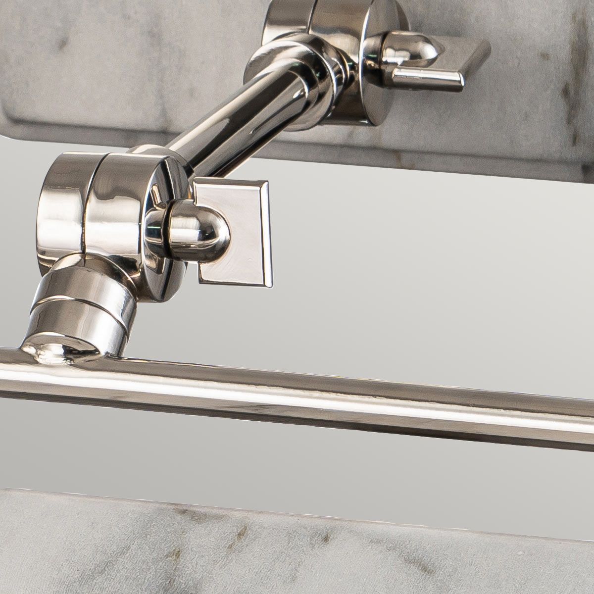 Elstead Winchfield 2 Light Medium Picture Light - Polished Nickel & White Marble Effect